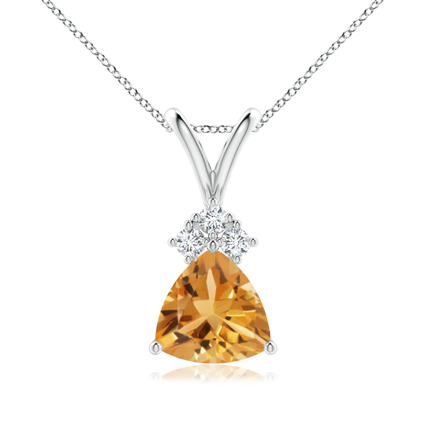 A - Citrine / 1 CT / 14 KT White Gold