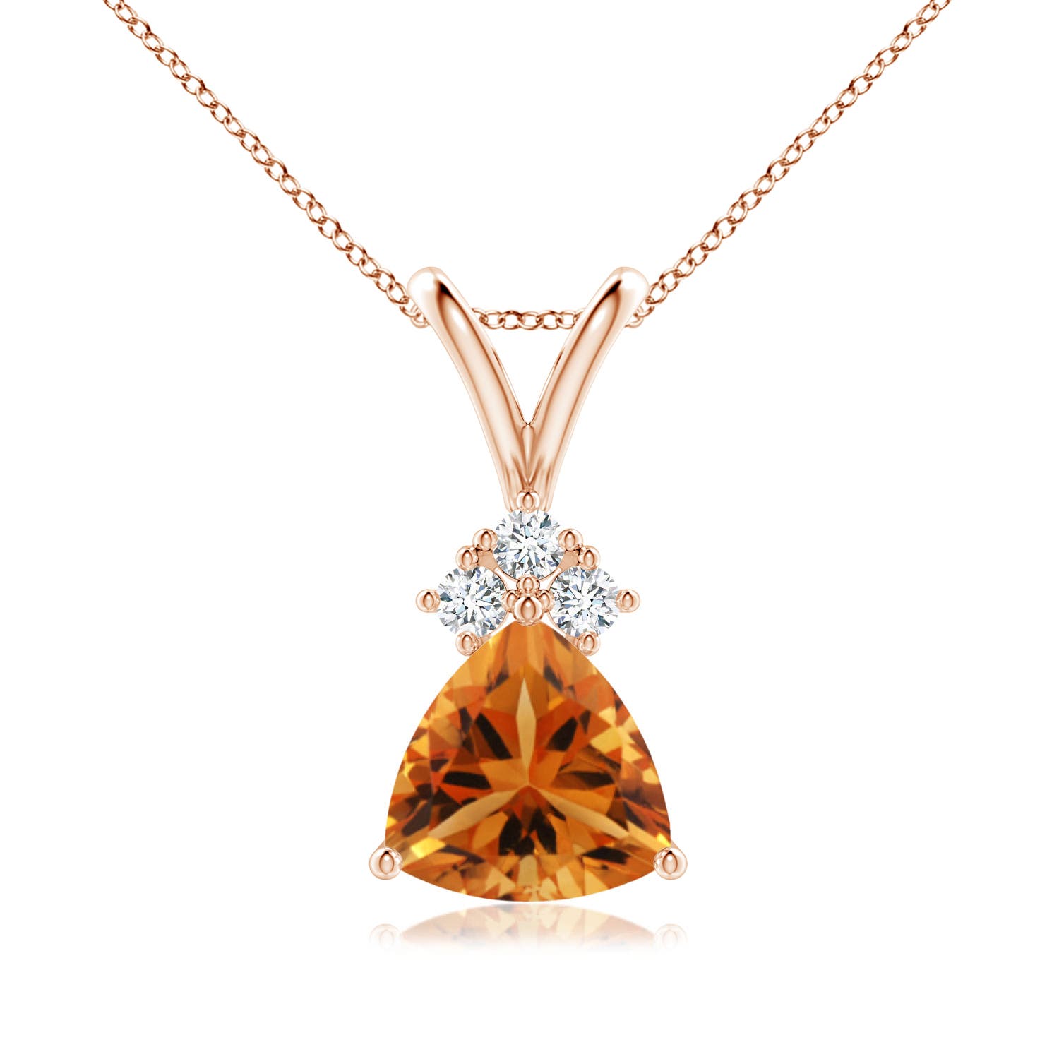 AAA - Citrine / 1 CT / 14 KT Rose Gold