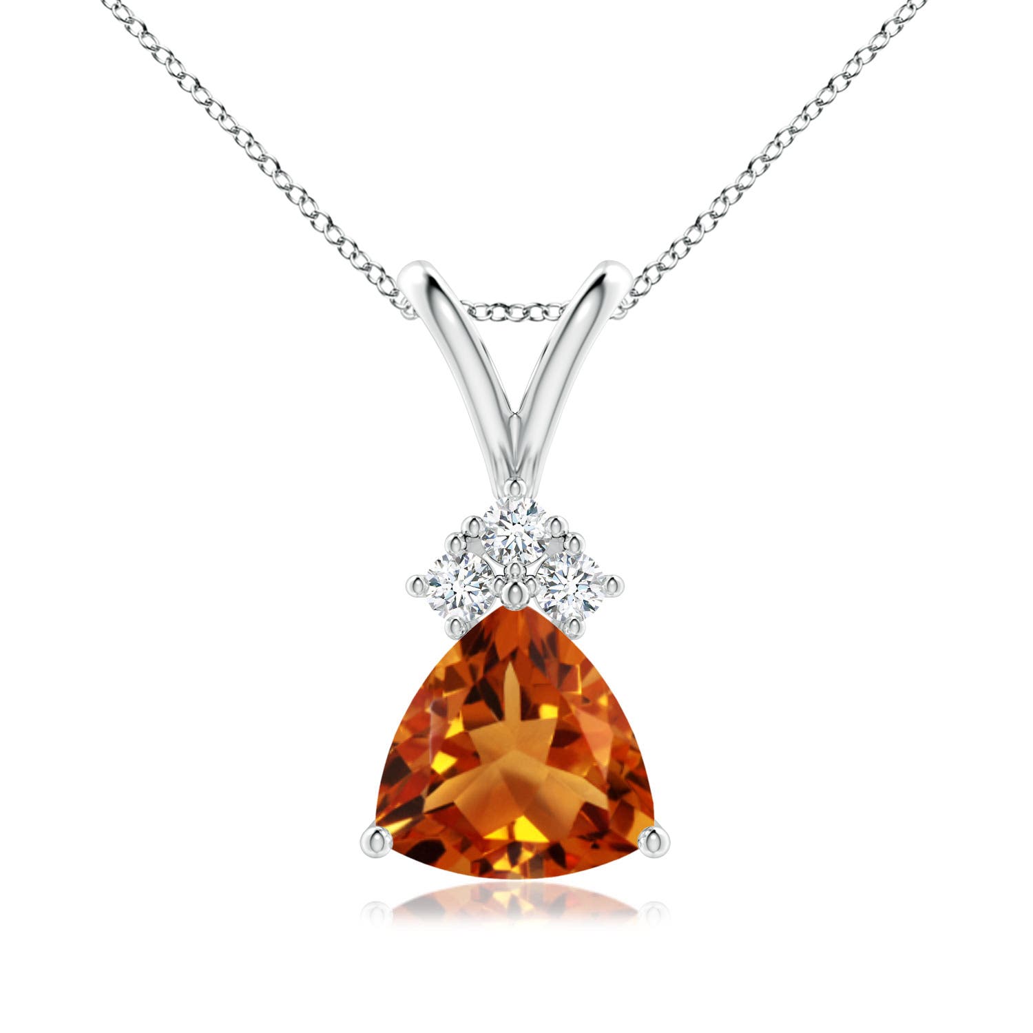 AAAA - Citrine / 1 CT / 14 KT White Gold