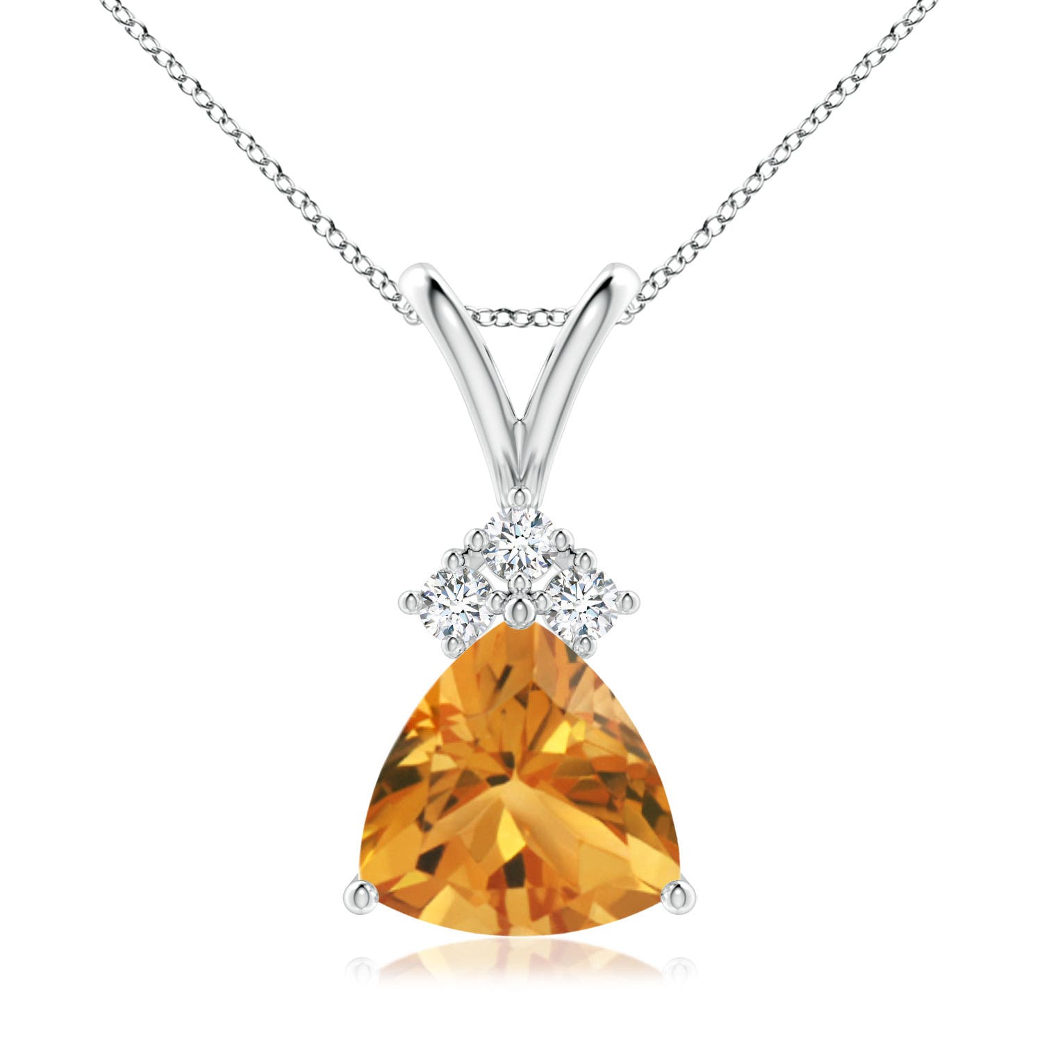 AA - Citrine / 1.49 CT / 14 KT White Gold