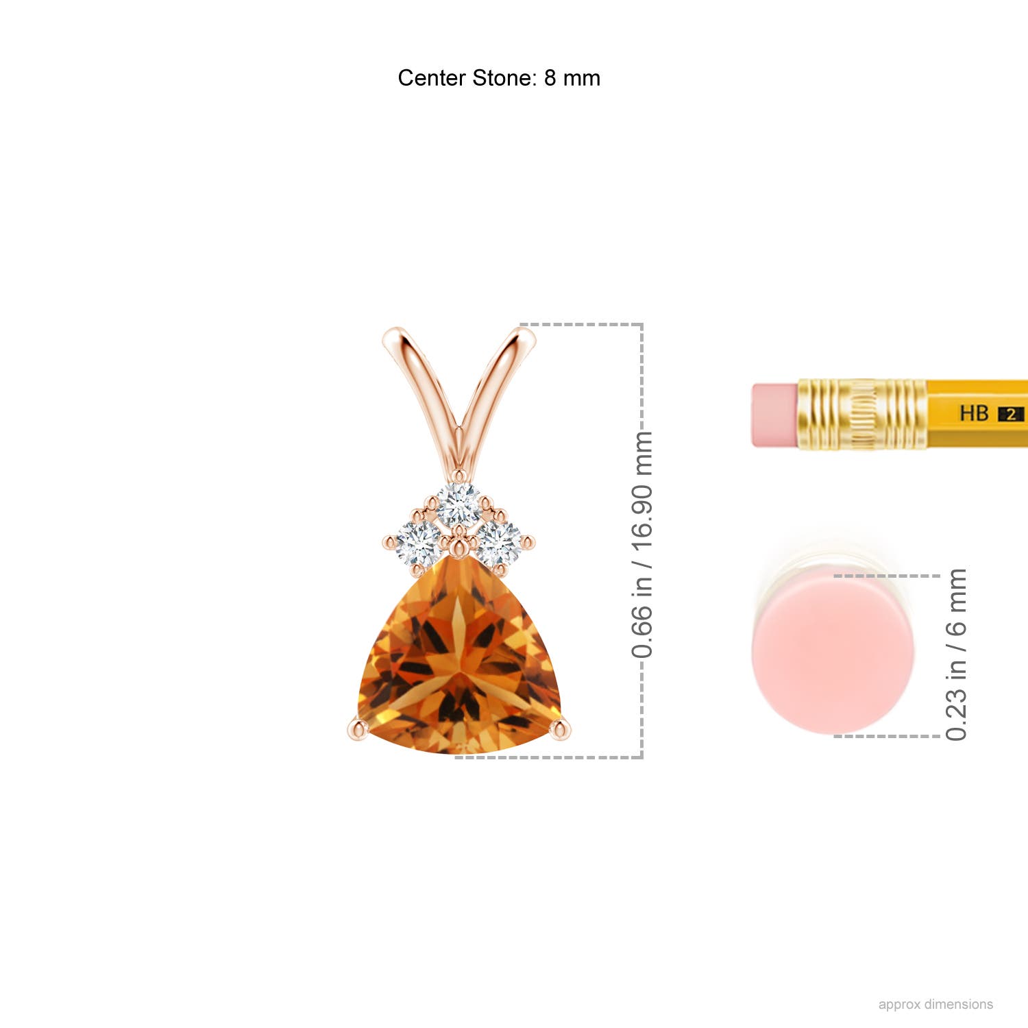 AAA - Citrine / 1.49 CT / 14 KT Rose Gold