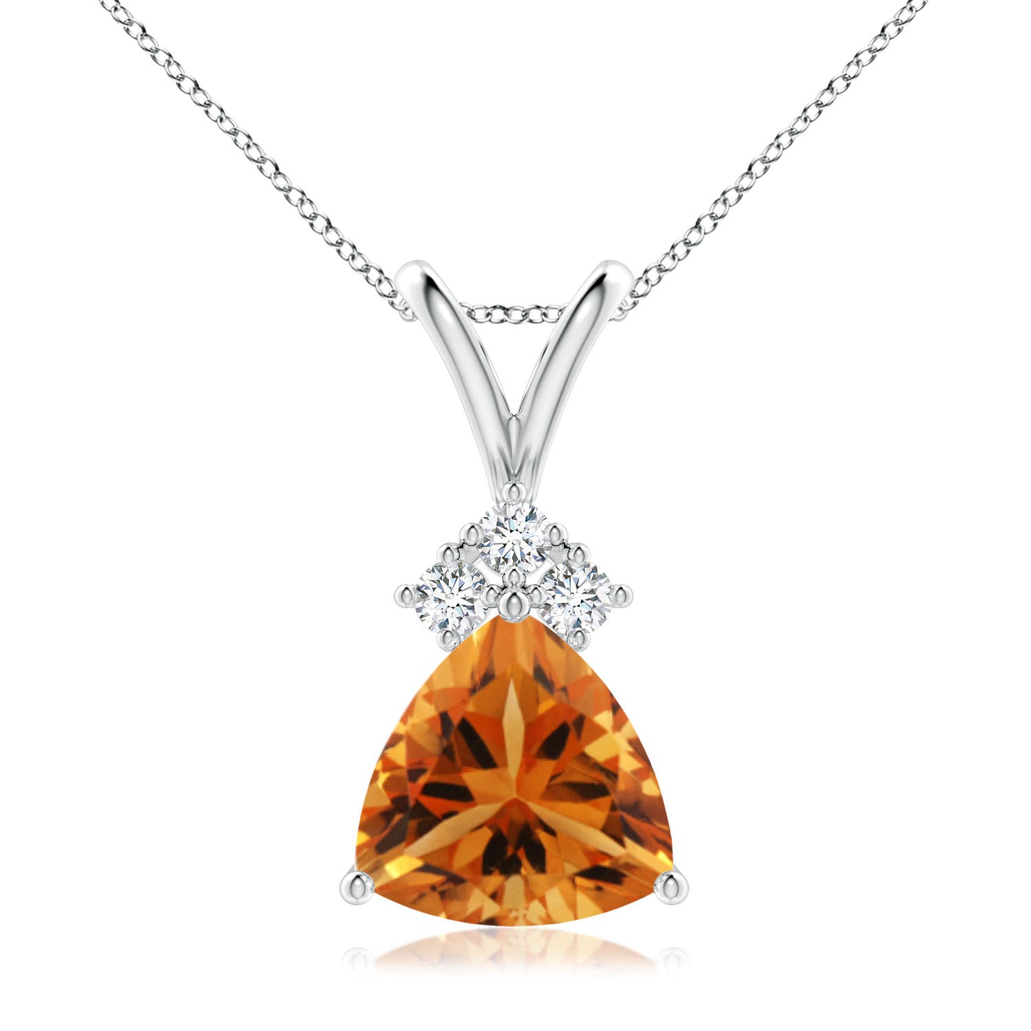 AAA - Citrine / 1.49 CT / 14 KT White Gold