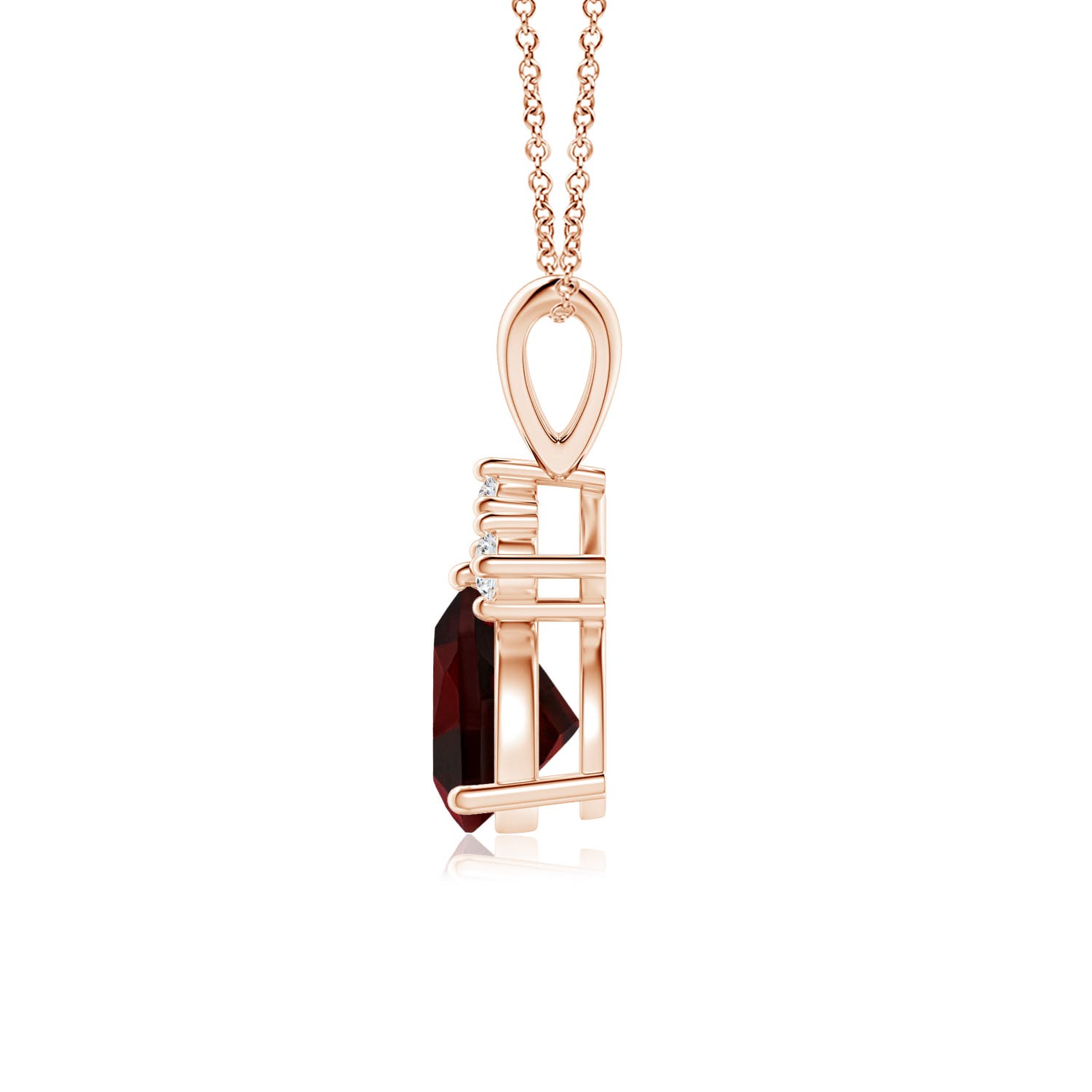 A - Garnet / 0.91 CT / 14 KT Rose Gold