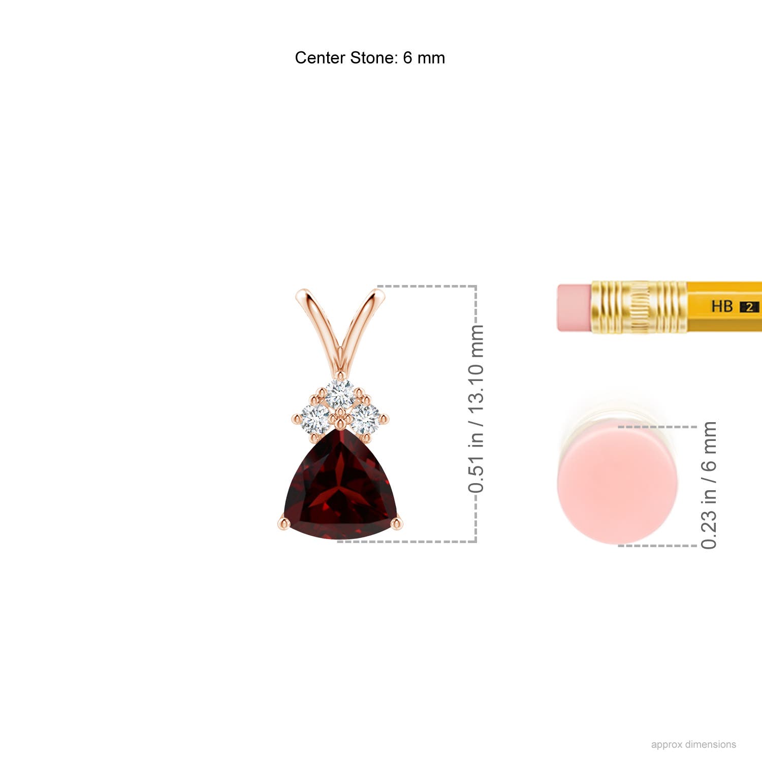 A - Garnet / 0.91 CT / 14 KT Rose Gold