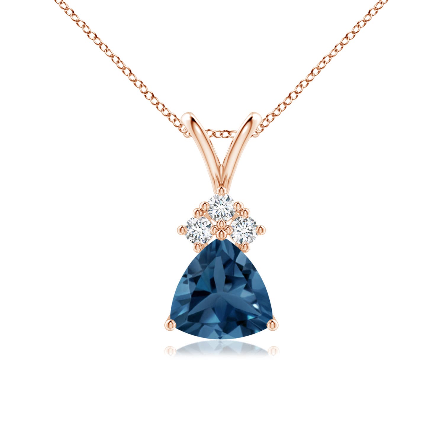 AA - London Blue Topaz / 0.96 CT / 14 KT Rose Gold