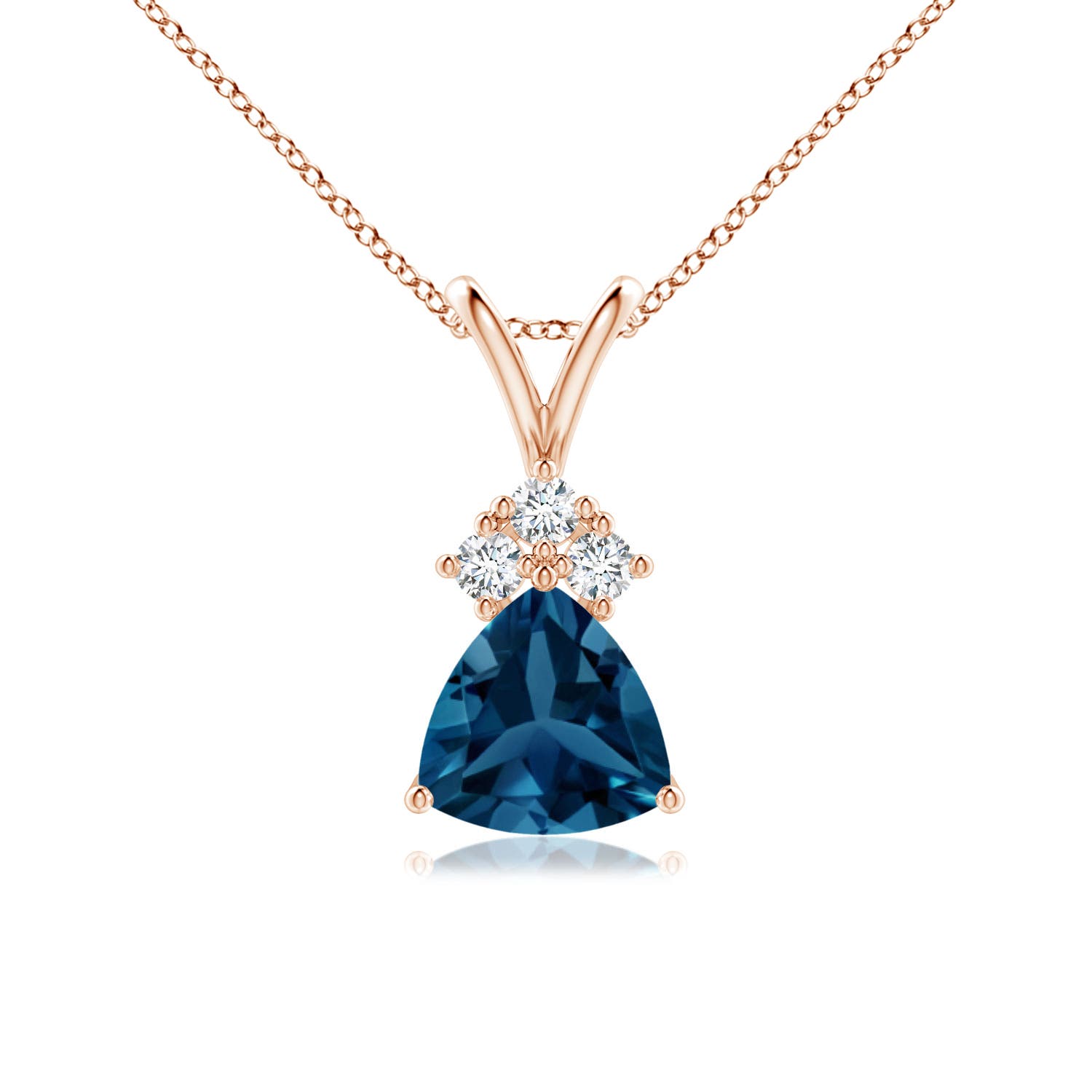 AAA - London Blue Topaz / 0.96 CT / 14 KT Rose Gold