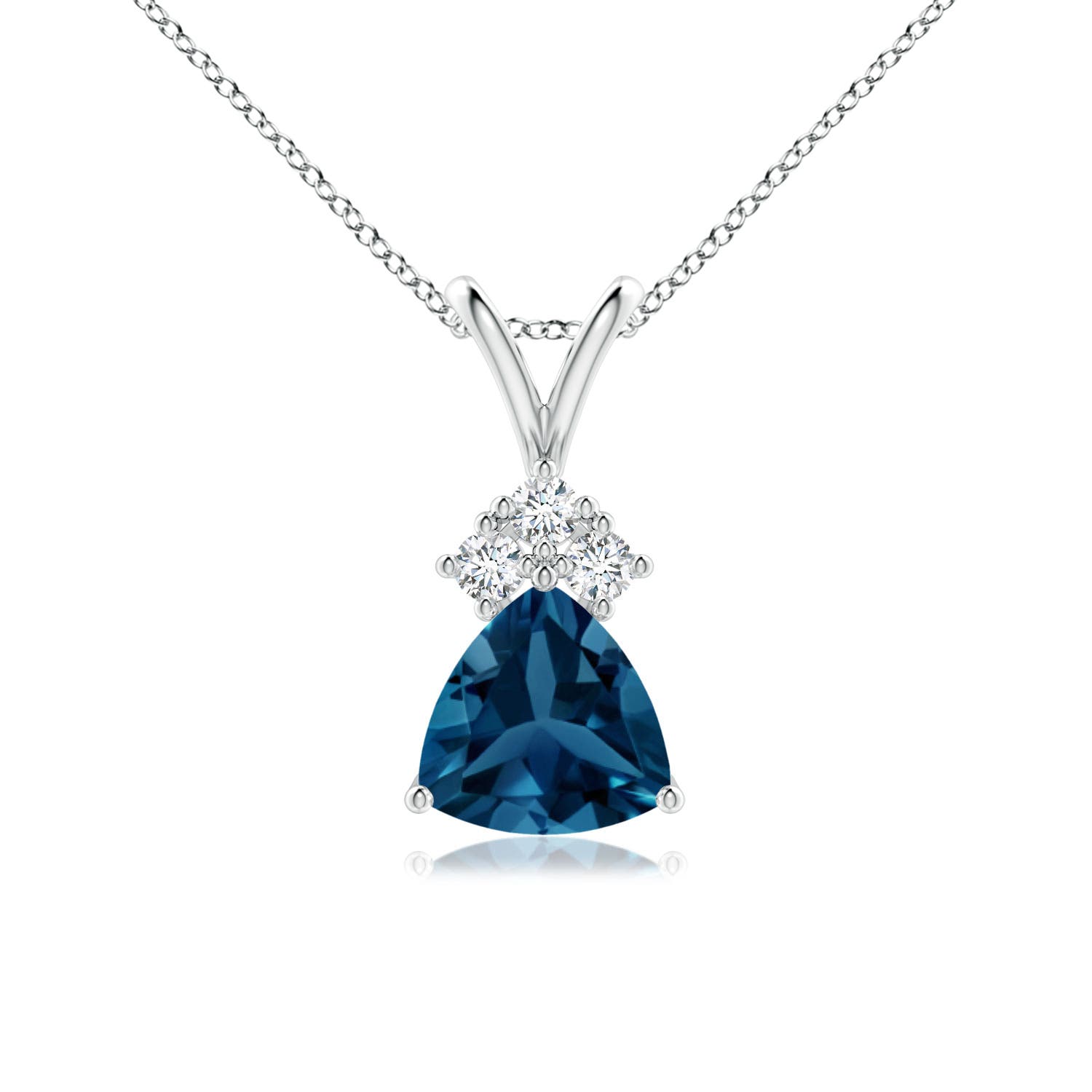 AAA - London Blue Topaz / 0.96 CT / 14 KT White Gold