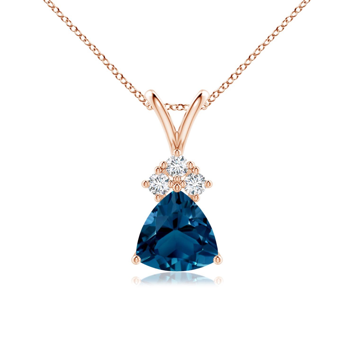 AAAA - London Blue Topaz / 0.96 CT / 14 KT Rose Gold