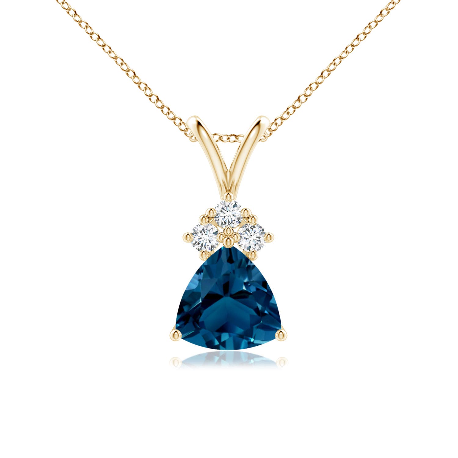 AAAA - London Blue Topaz / 0.96 CT / 14 KT Yellow Gold