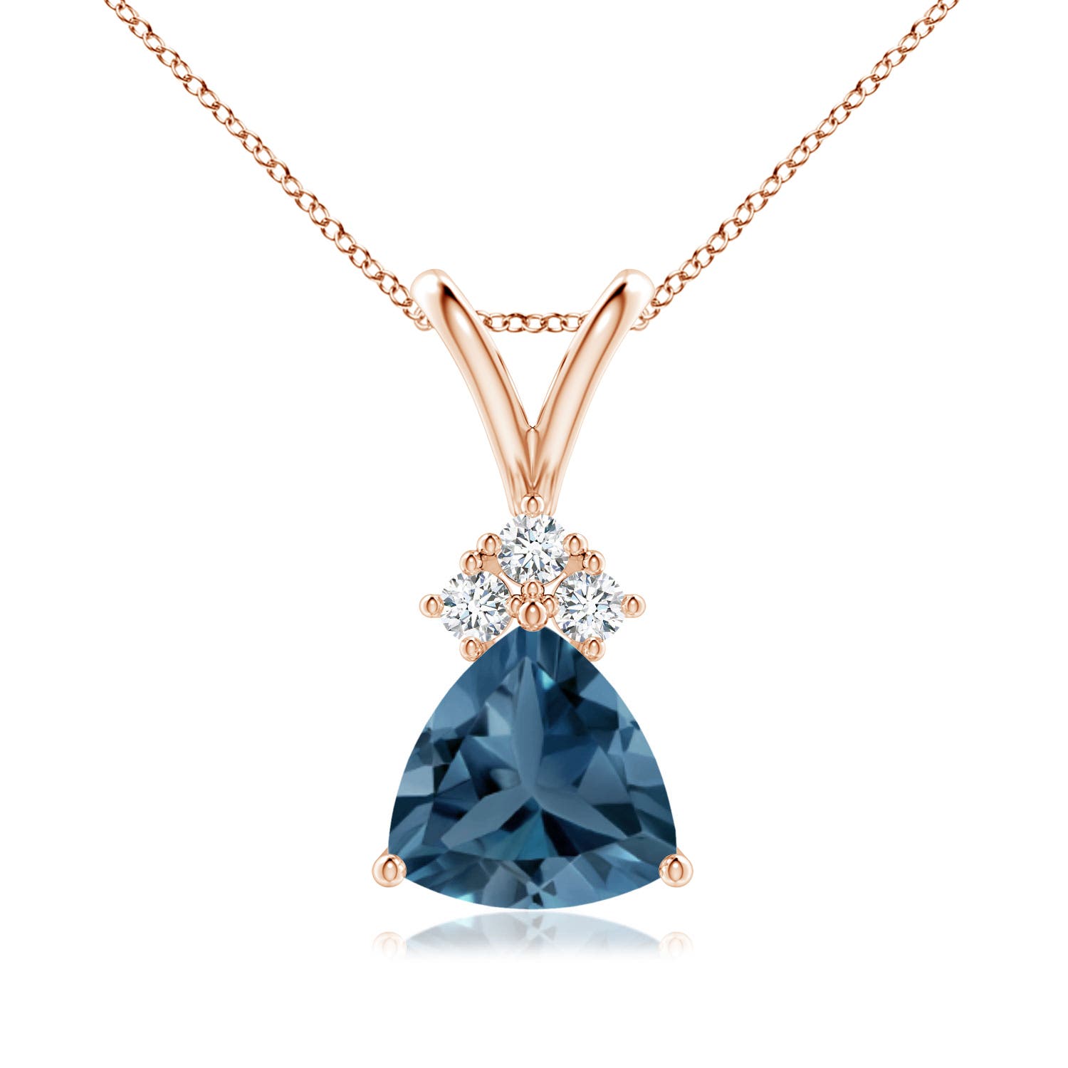 A - London Blue Topaz / 1.38 CT / 14 KT Rose Gold