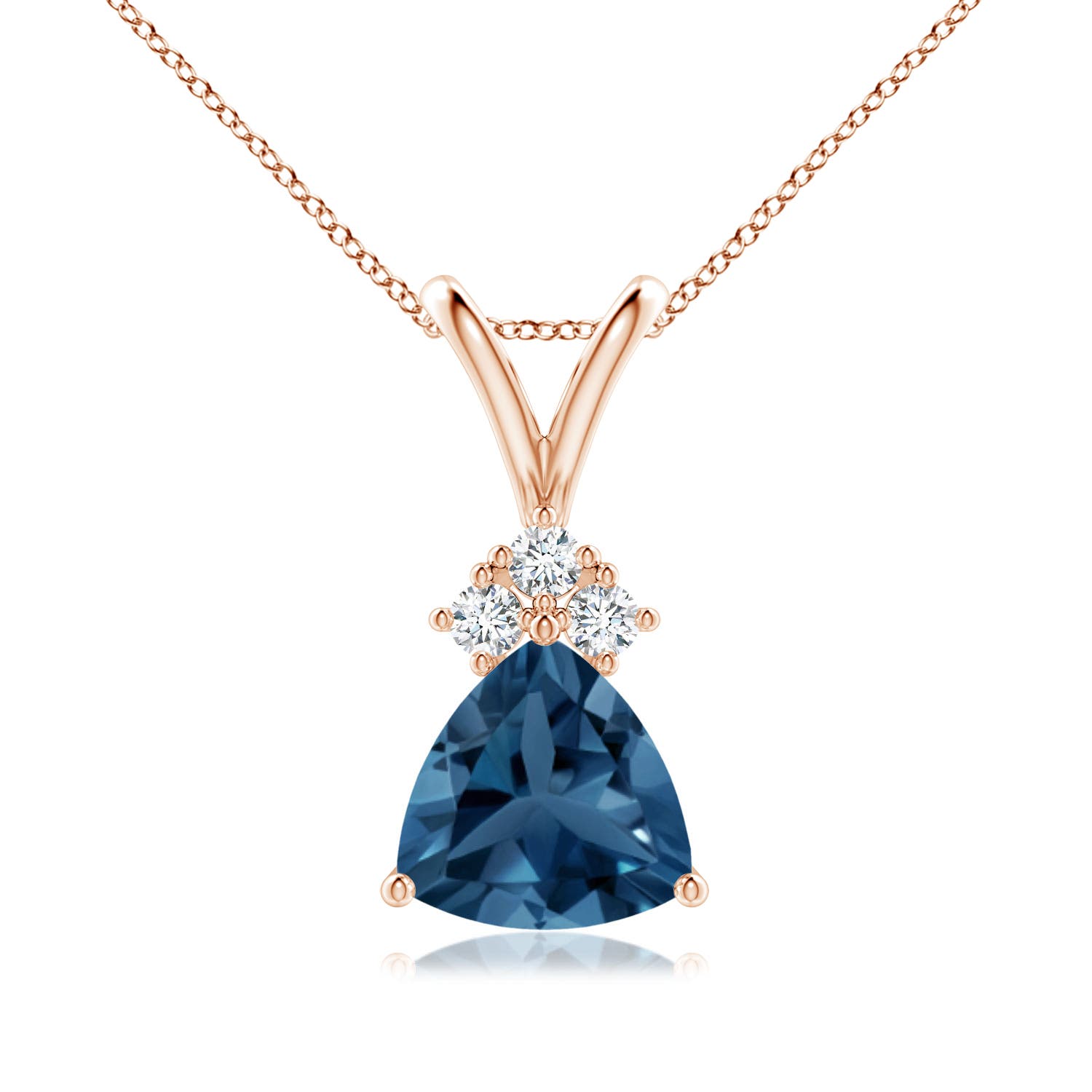 AA - London Blue Topaz / 1.38 CT / 14 KT Rose Gold