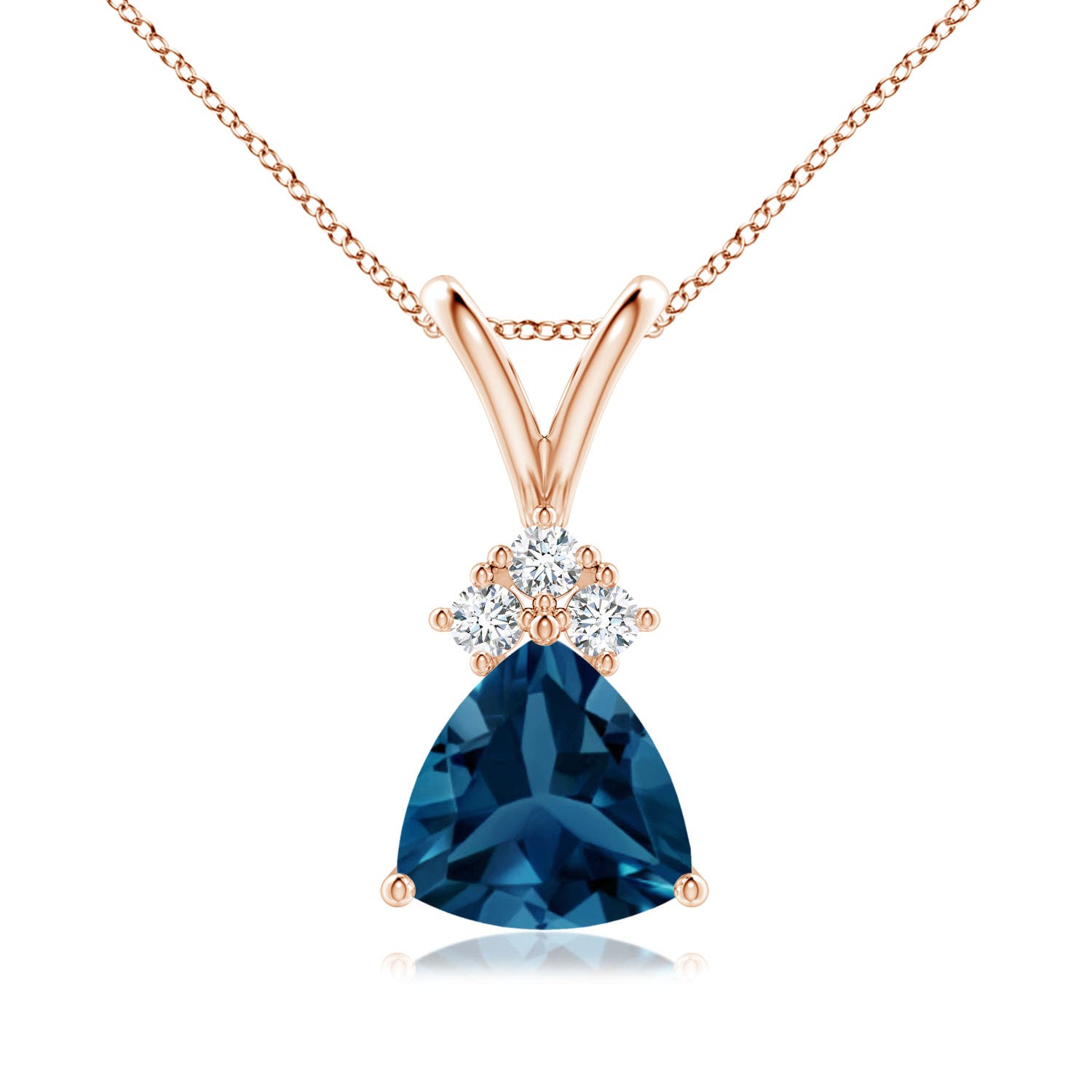 AAA - London Blue Topaz / 1.38 CT / 14 KT Rose Gold