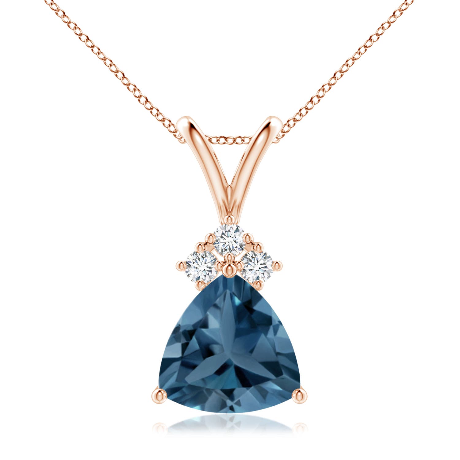 A - London Blue Topaz / 2.29 CT / 14 KT Rose Gold