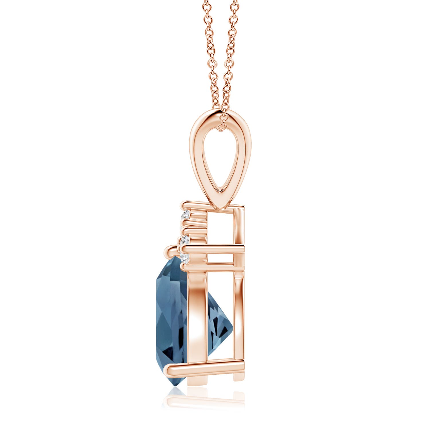 A - London Blue Topaz / 2.29 CT / 14 KT Rose Gold