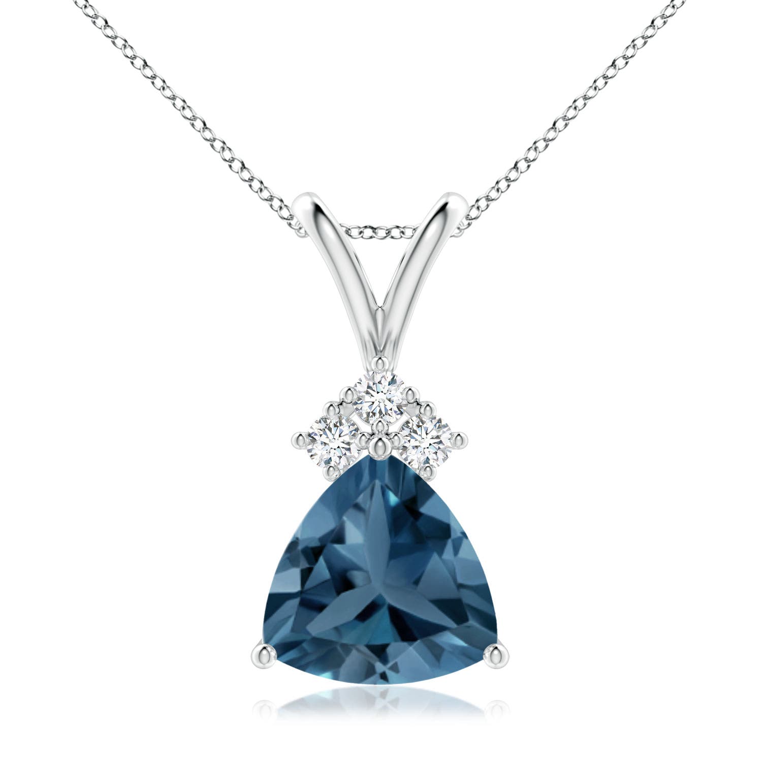 A - London Blue Topaz / 2.29 CT / 14 KT White Gold