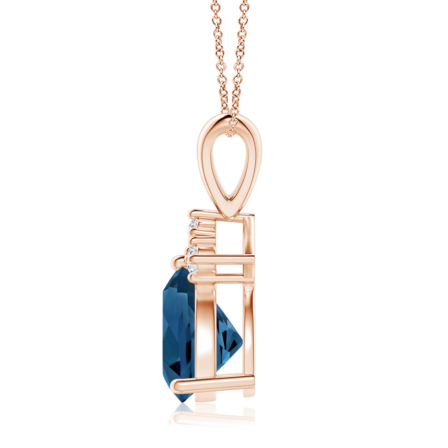 AAA - London Blue Topaz / 2.29 CT / 14 KT Rose Gold