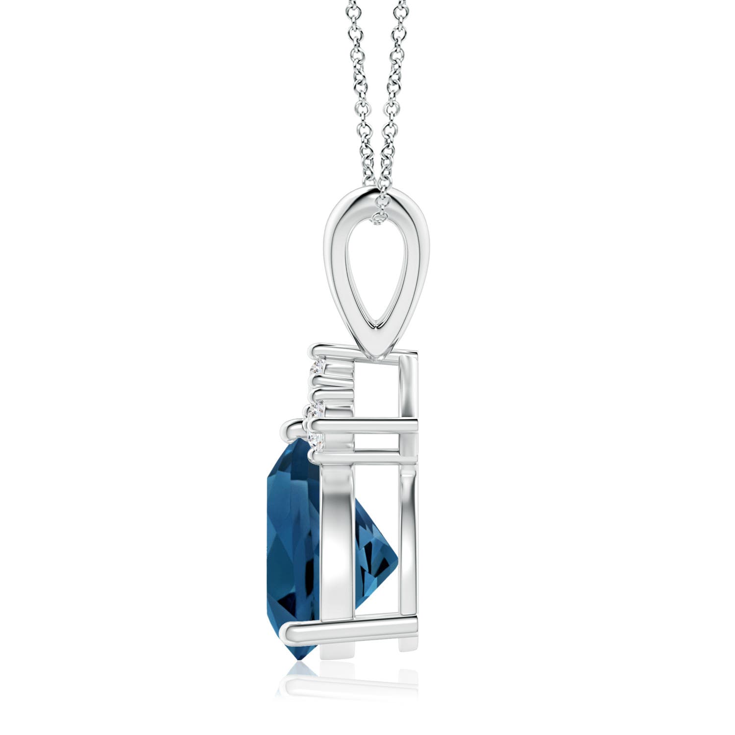 AAA - London Blue Topaz / 2.29 CT / 14 KT White Gold