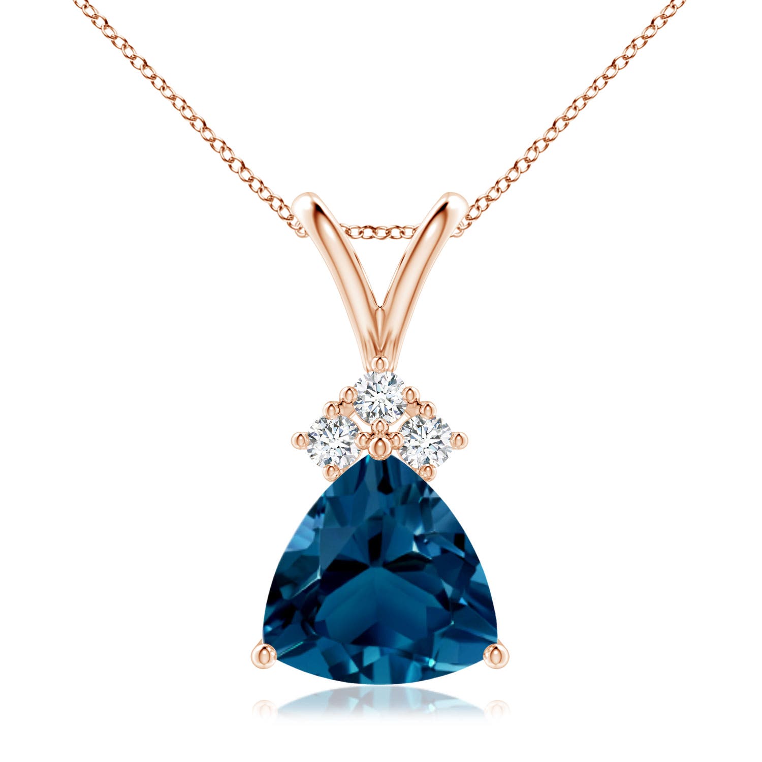 AAAA - London Blue Topaz / 2.29 CT / 14 KT Rose Gold