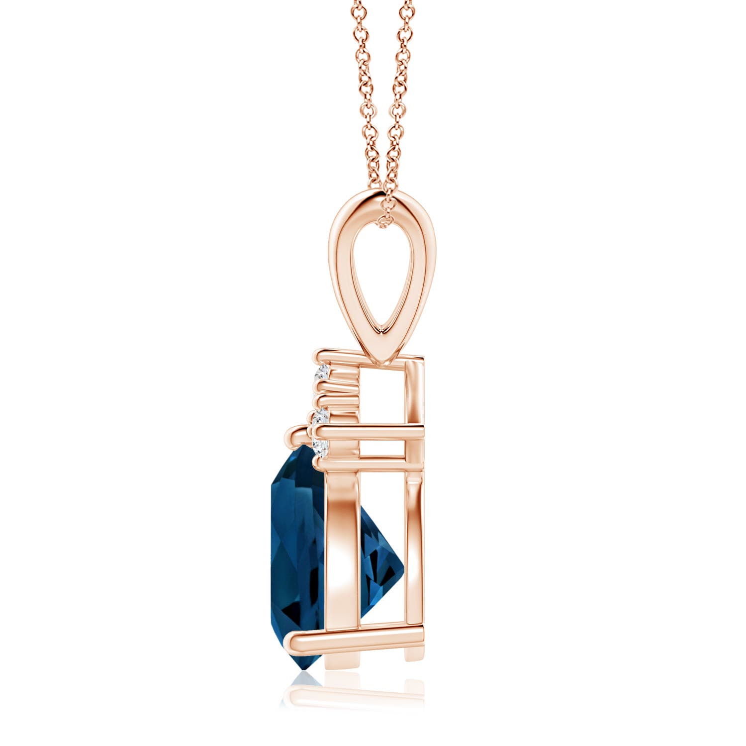 AAAA - London Blue Topaz / 2.29 CT / 14 KT Rose Gold