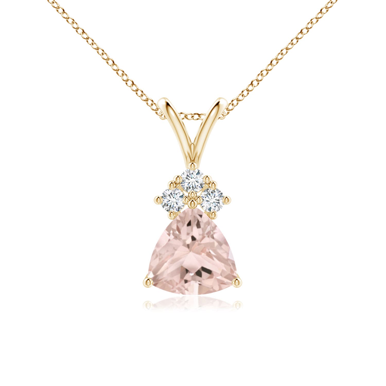 A - Morganite / 0.66 CT / 14 KT Yellow Gold