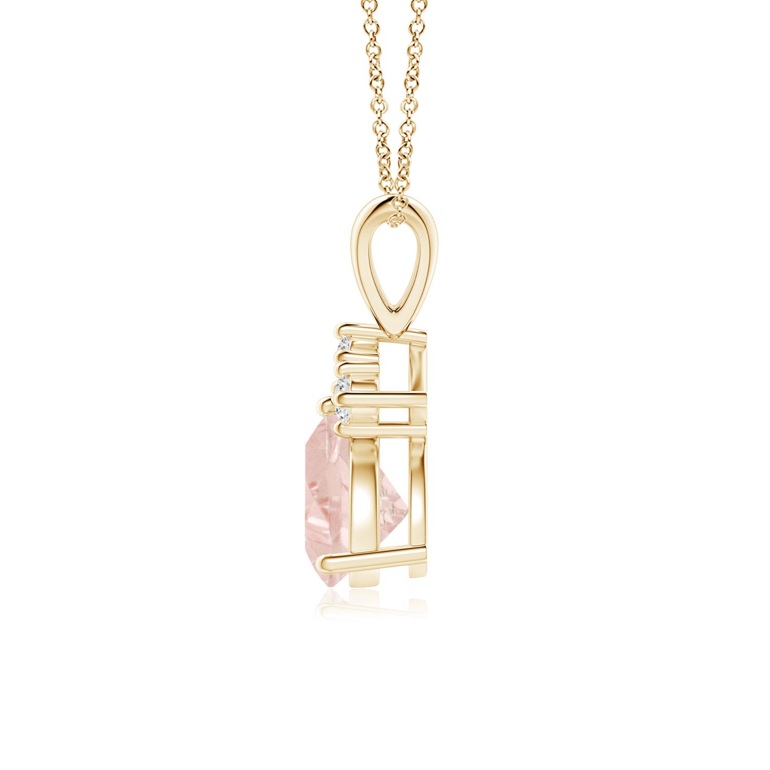 A - Morganite / 0.66 CT / 14 KT Yellow Gold