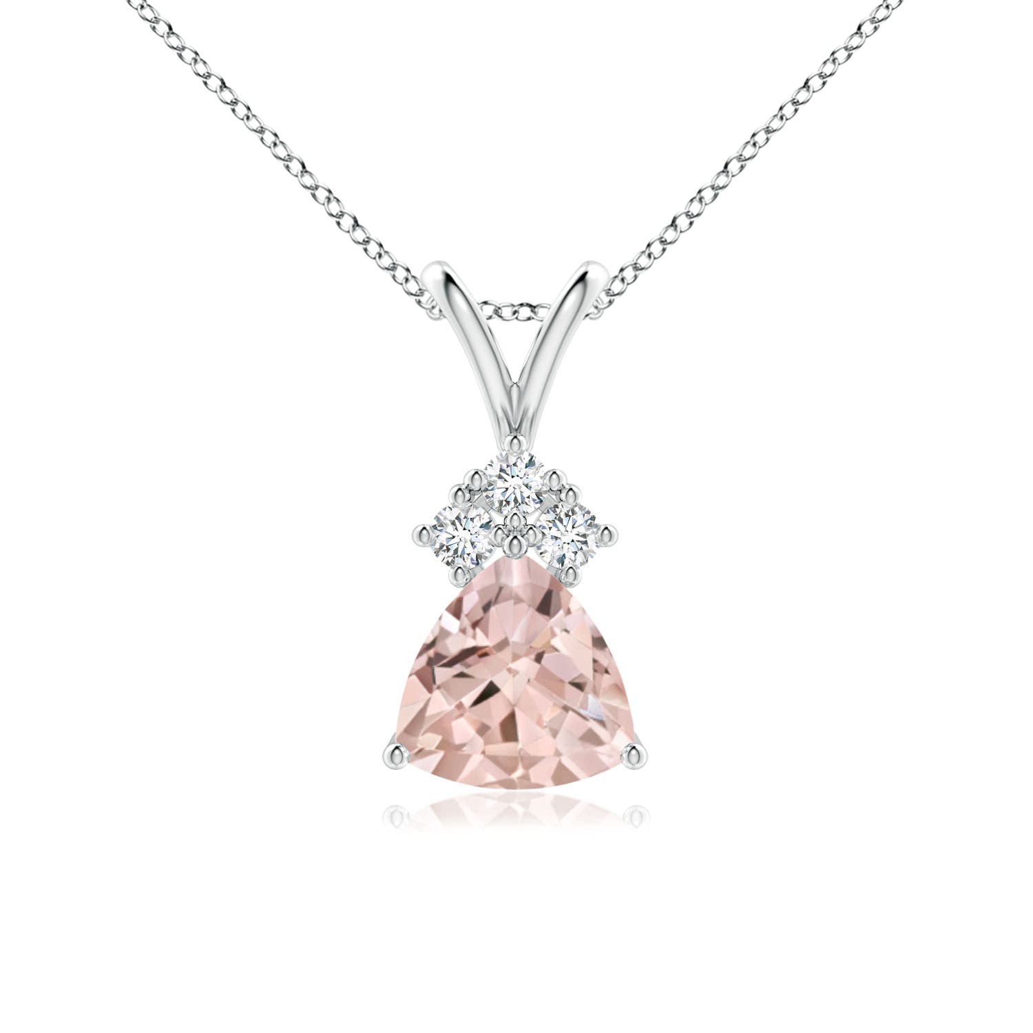 AA - Morganite / 0.66 CT / 14 KT White Gold