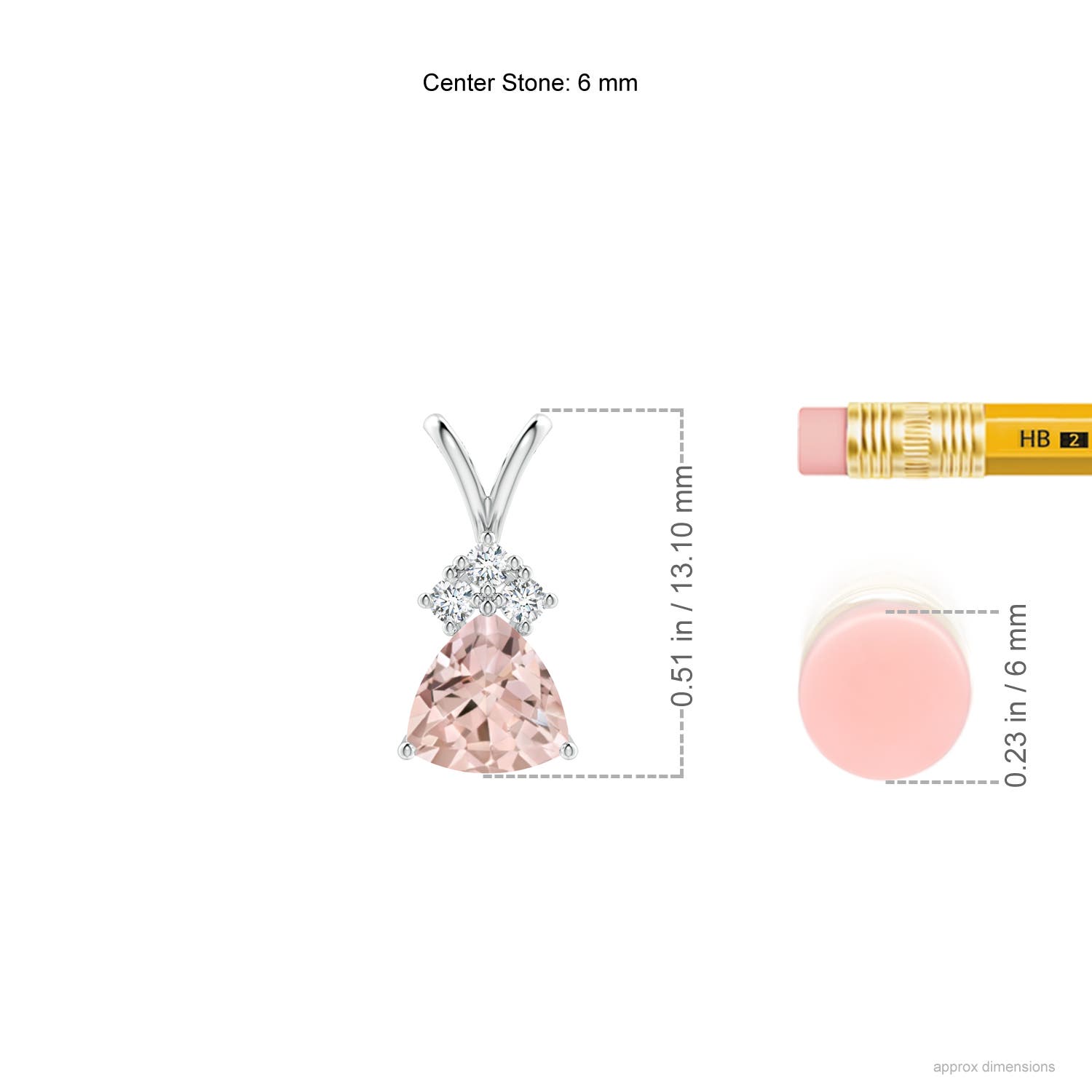 AA - Morganite / 0.66 CT / 14 KT White Gold