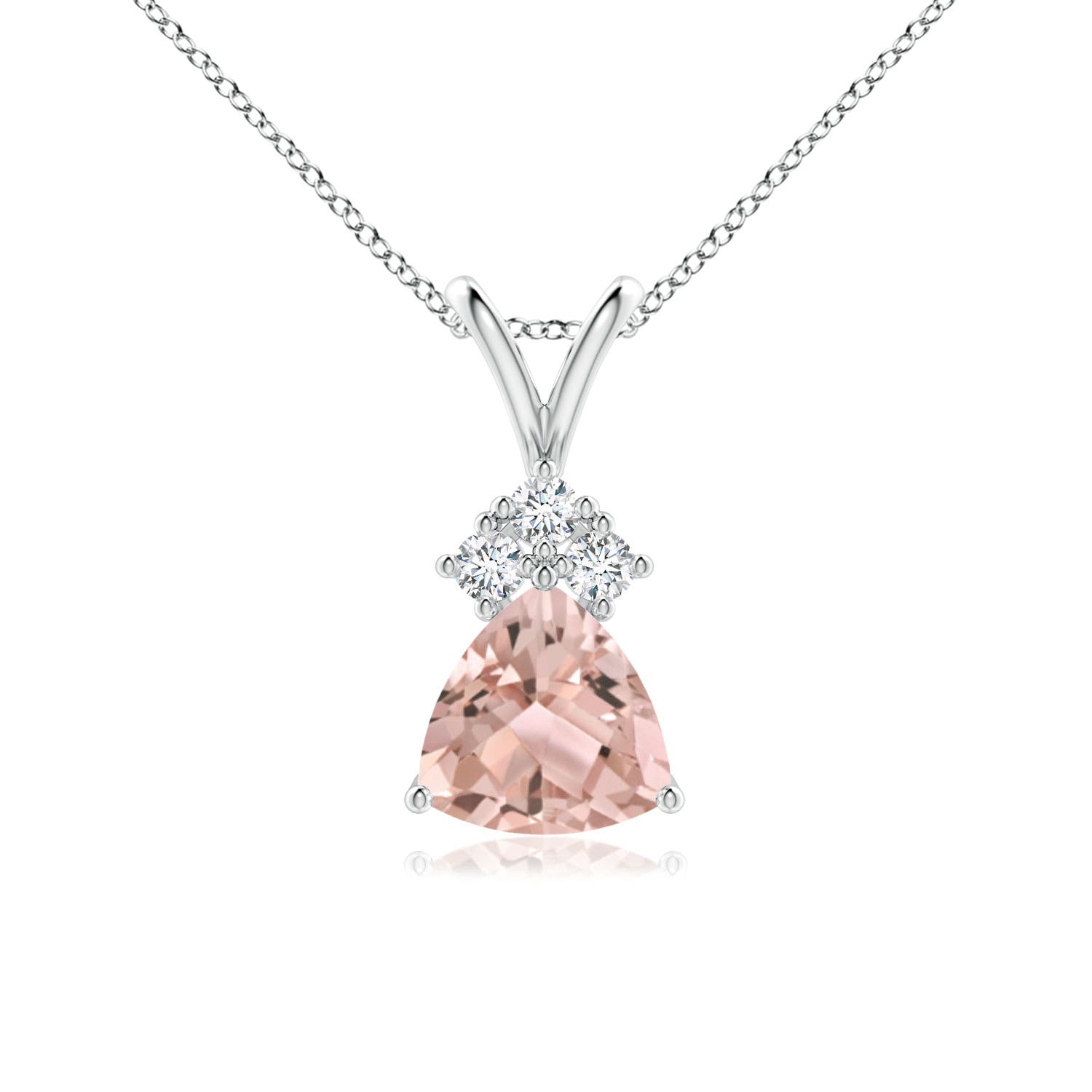 AAA - Morganite / 0.66 CT / 14 KT White Gold