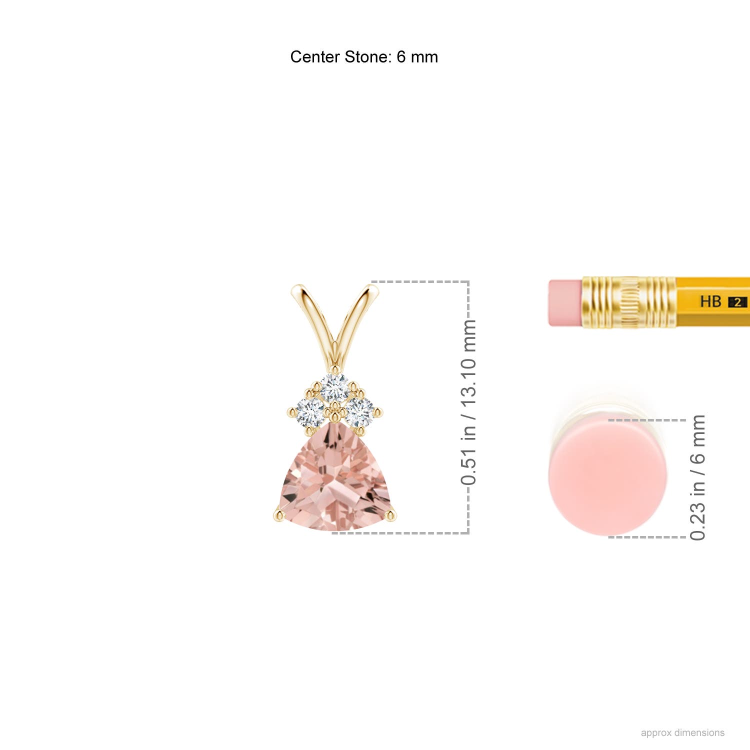 AAAA - Morganite / 0.66 CT / 14 KT Yellow Gold