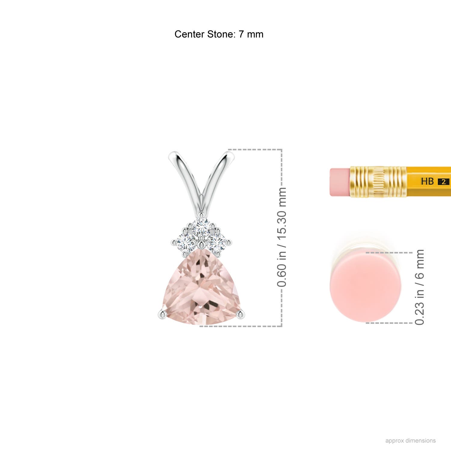 A - Morganite / 0.98 CT / 14 KT White Gold