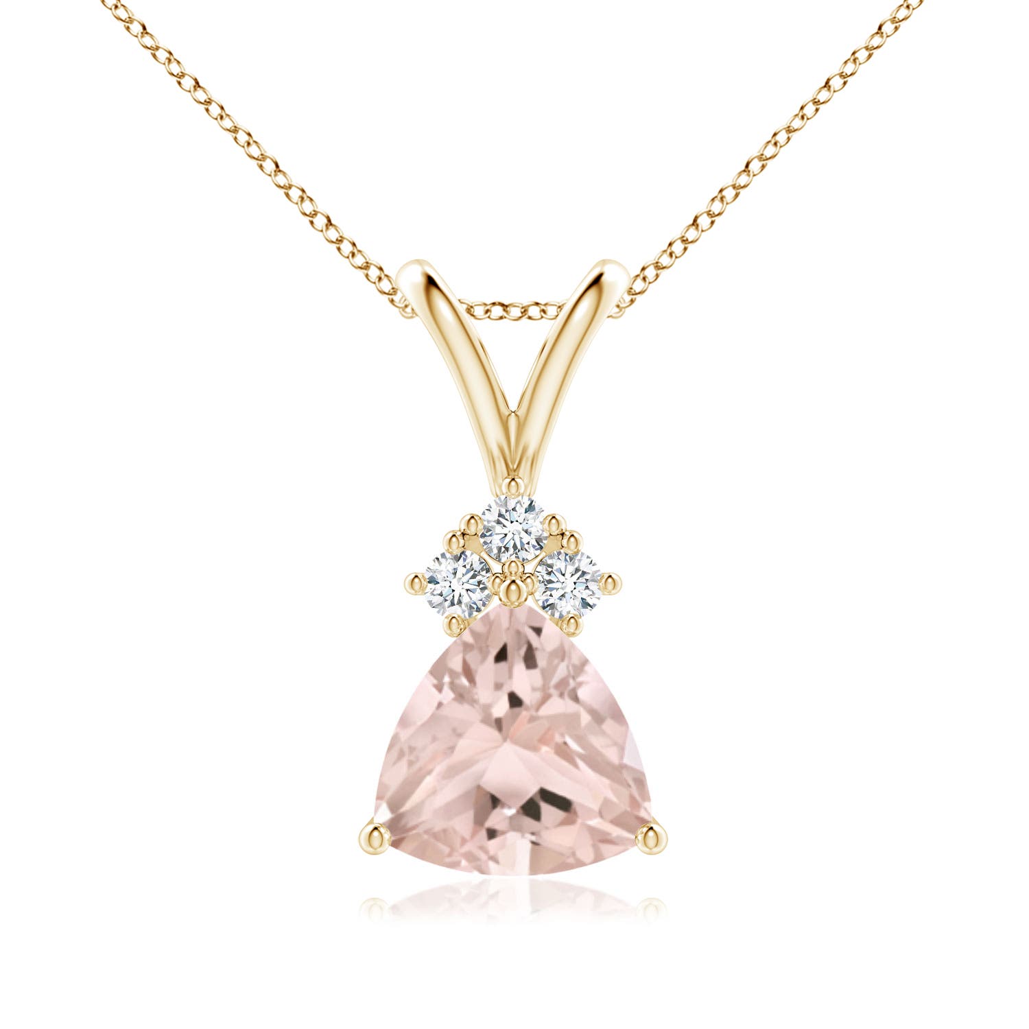 A - Morganite / 0.98 CT / 14 KT Yellow Gold