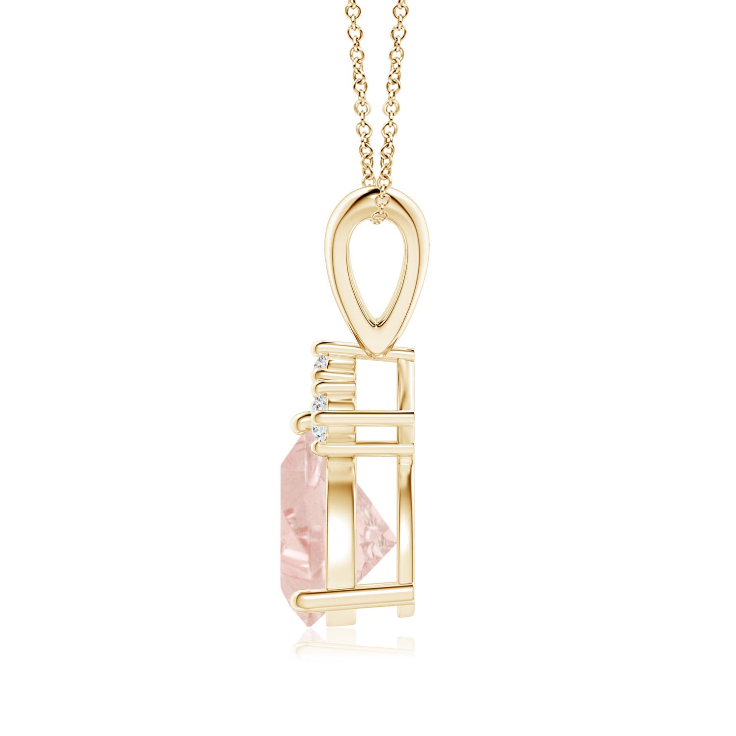 A - Morganite / 0.98 CT / 14 KT Yellow Gold