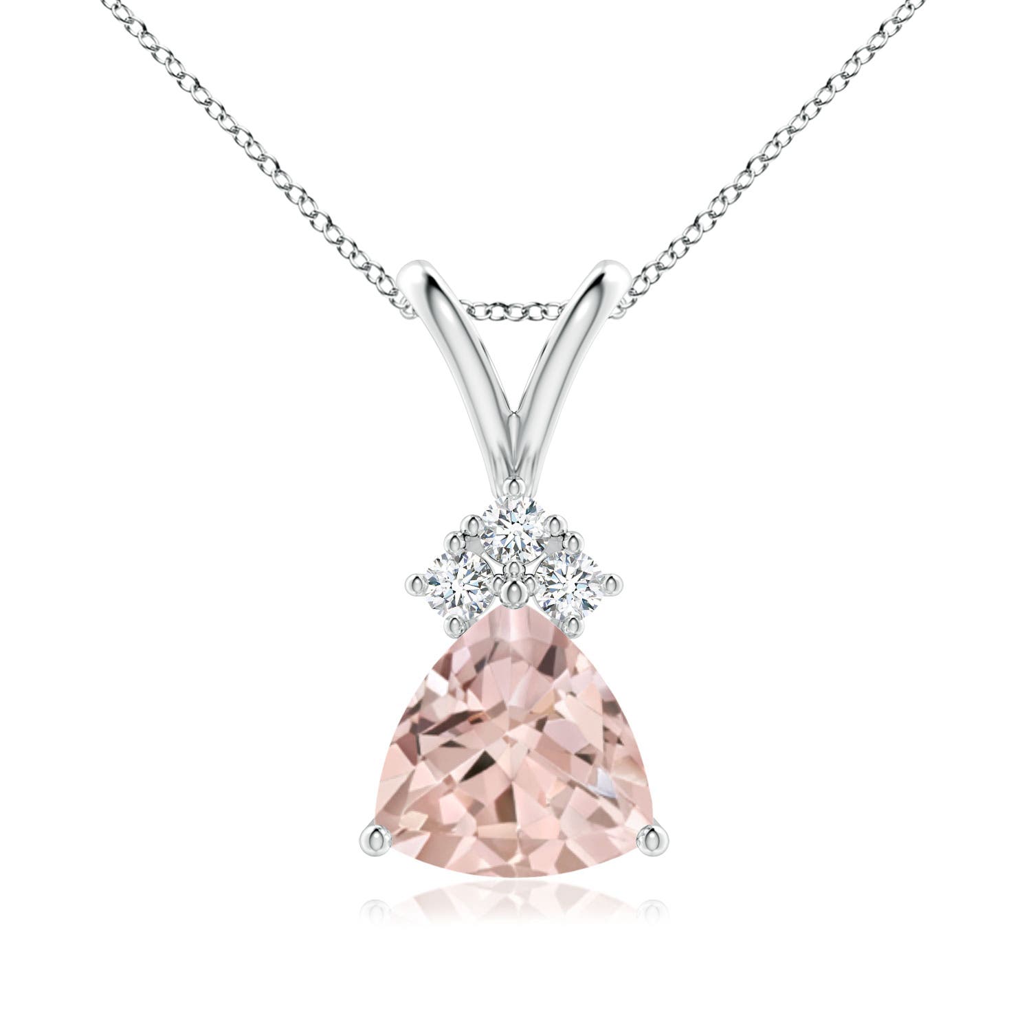 AA - Morganite / 0.98 CT / 14 KT White Gold