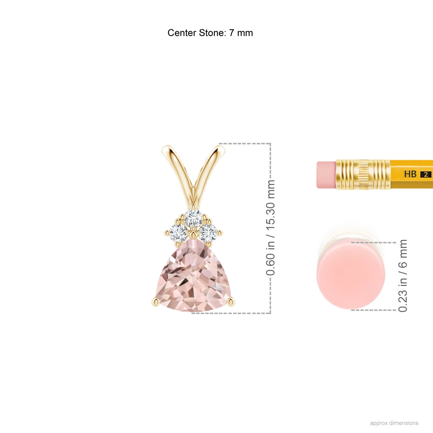 AA - Morganite / 0.98 CT / 14 KT Yellow Gold