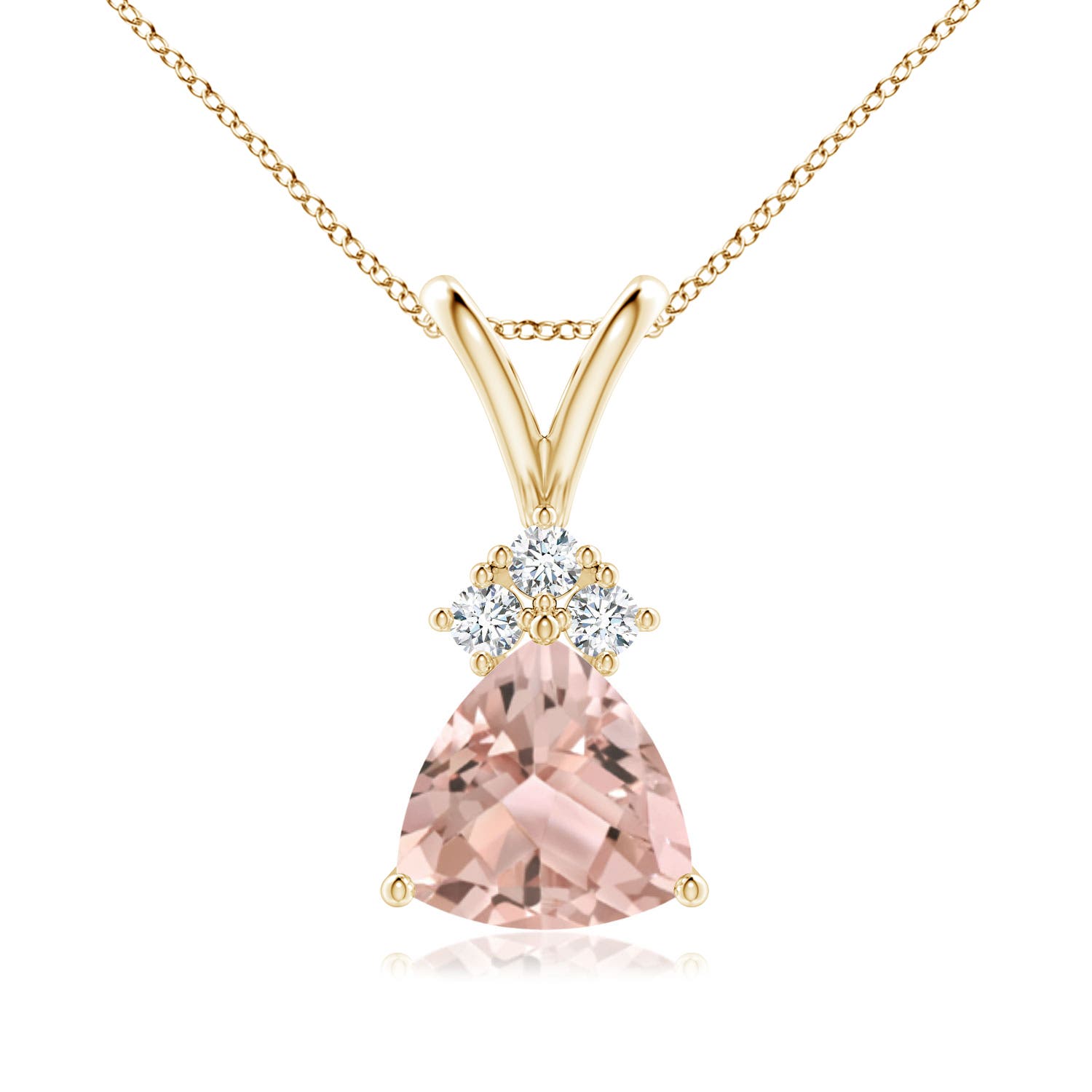 AAA - Morganite / 0.98 CT / 14 KT Yellow Gold