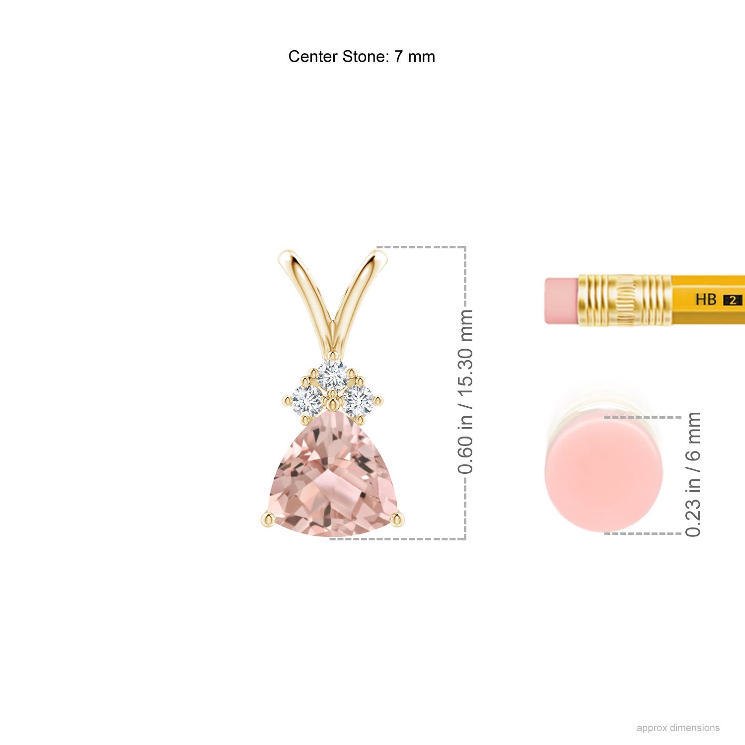 AAA - Morganite / 0.98 CT / 14 KT Yellow Gold