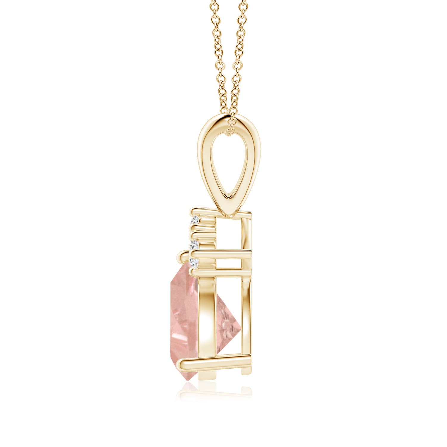 AAAA - Morganite / 0.98 CT / 14 KT Yellow Gold