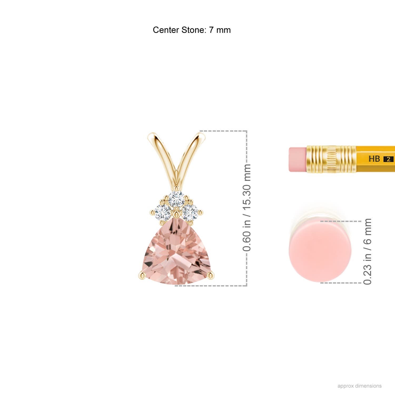 AAAA - Morganite / 0.98 CT / 14 KT Yellow Gold