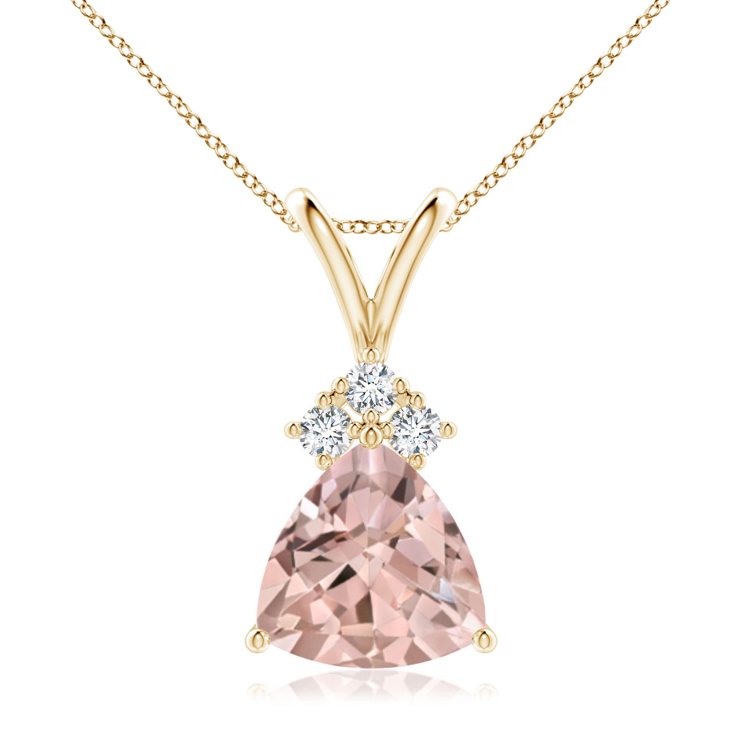 AA - Morganite / 1.44 CT / 14 KT Yellow Gold