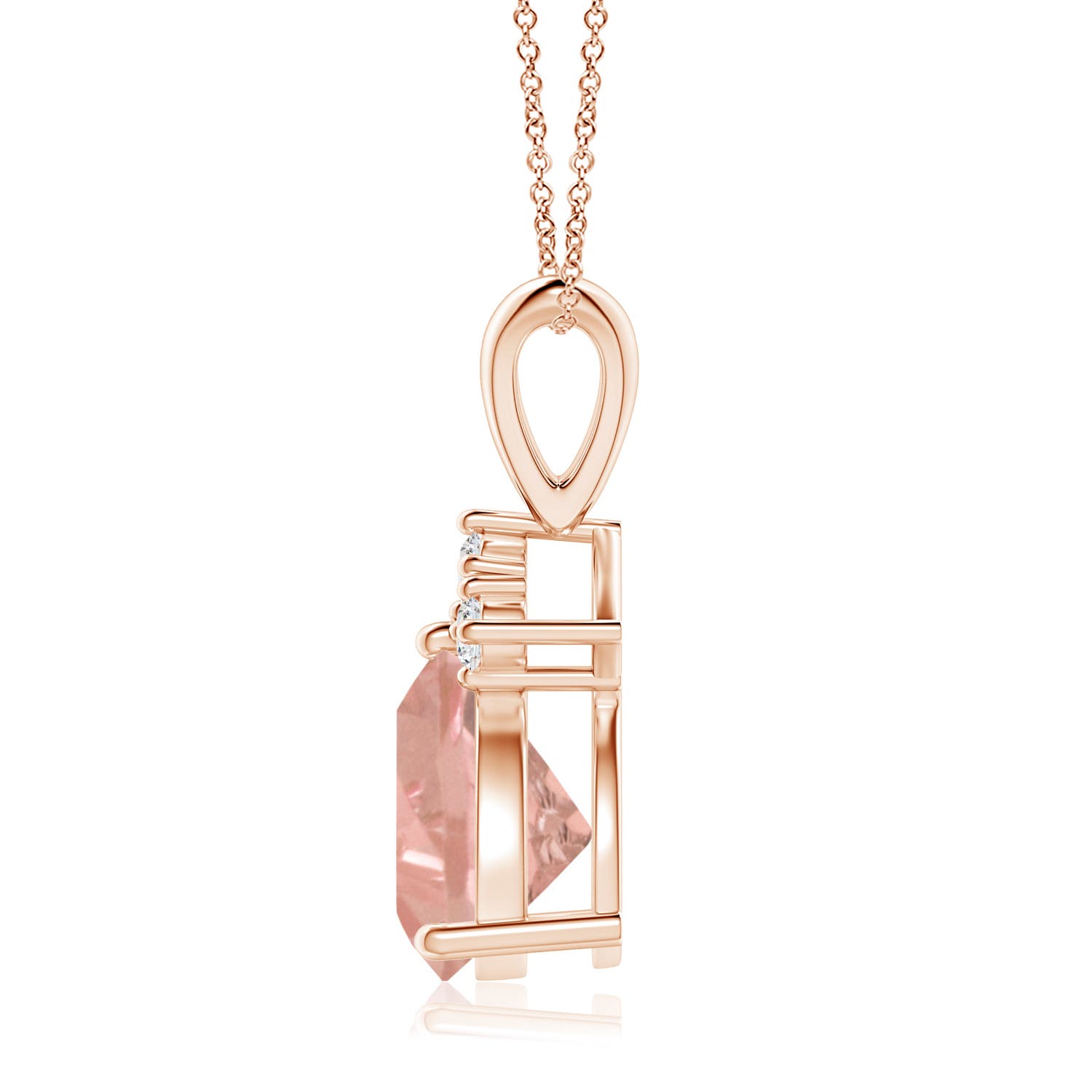 AAAA - Morganite / 1.44 CT / 14 KT Rose Gold