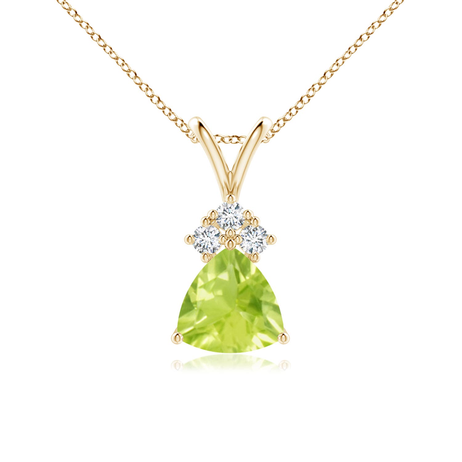 A - Peridot / 0.76 CT / 14 KT Yellow Gold