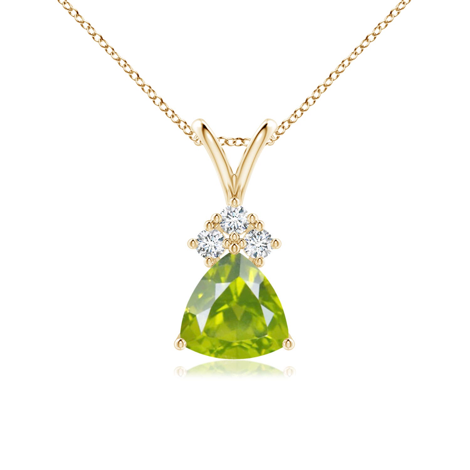 AA - Peridot / 0.76 CT / 14 KT Yellow Gold