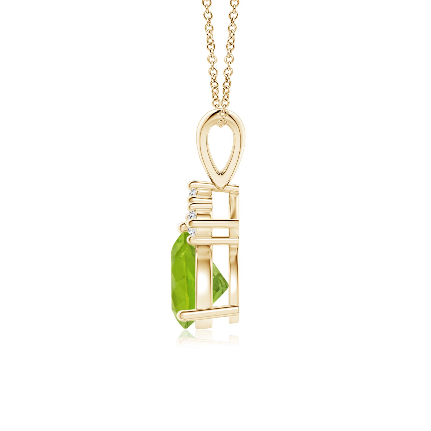 AA - Peridot / 0.76 CT / 14 KT Yellow Gold