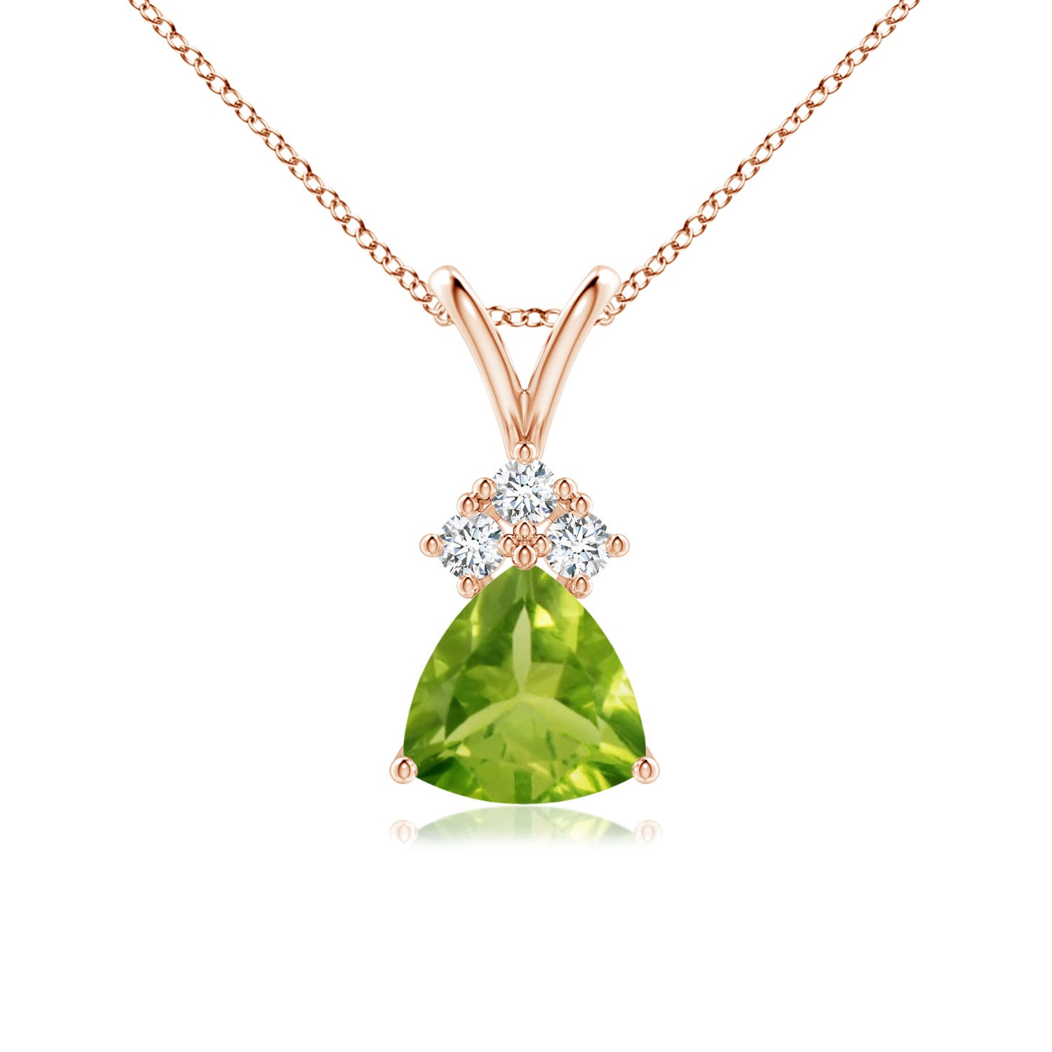 AAA - Peridot / 0.76 CT / 14 KT Rose Gold