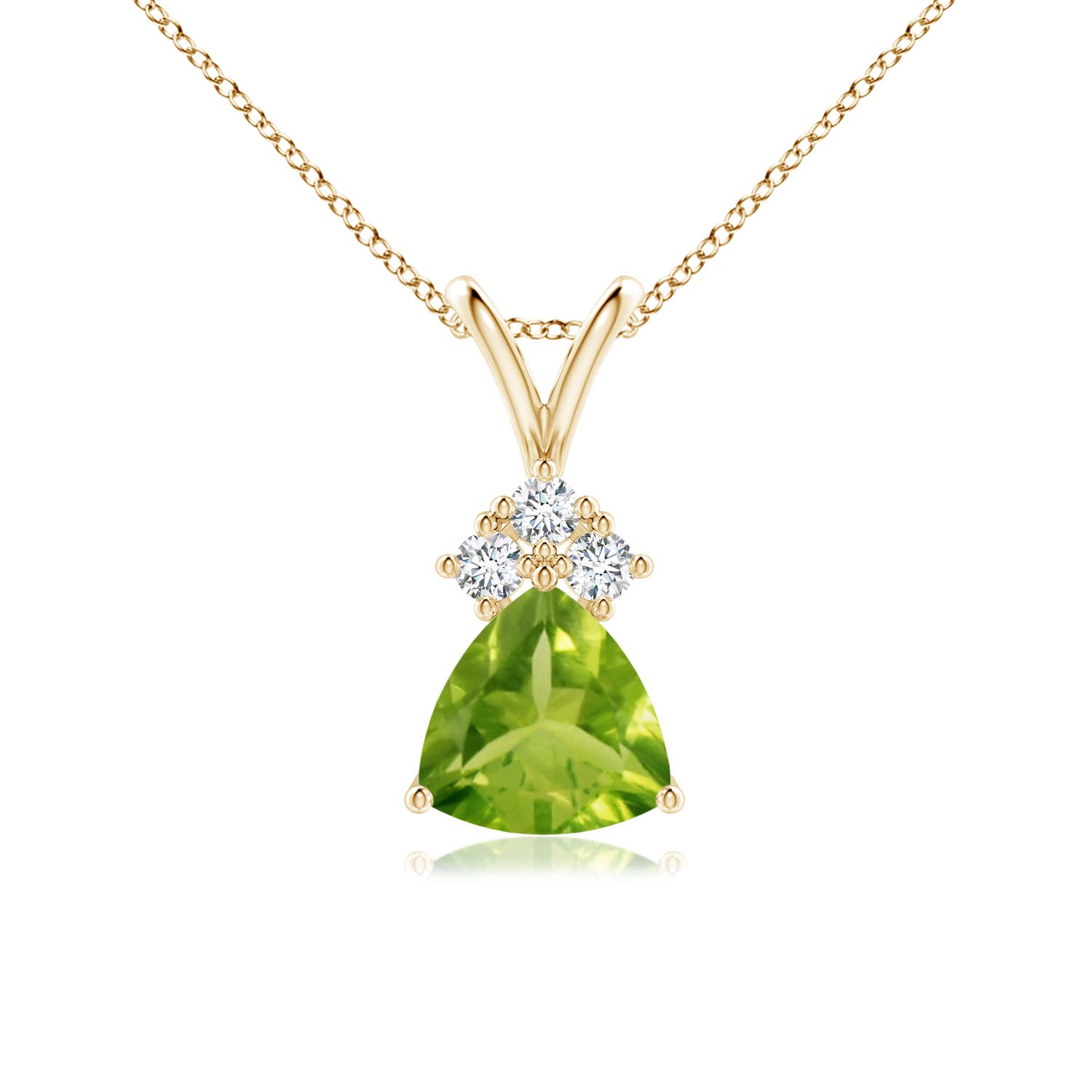 AAA - Peridot / 0.76 CT / 14 KT Yellow Gold