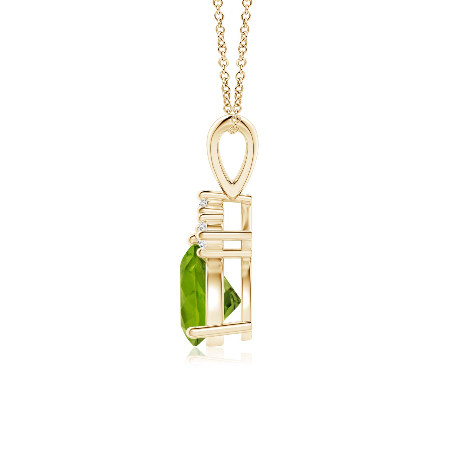 AAA - Peridot / 0.76 CT / 14 KT Yellow Gold