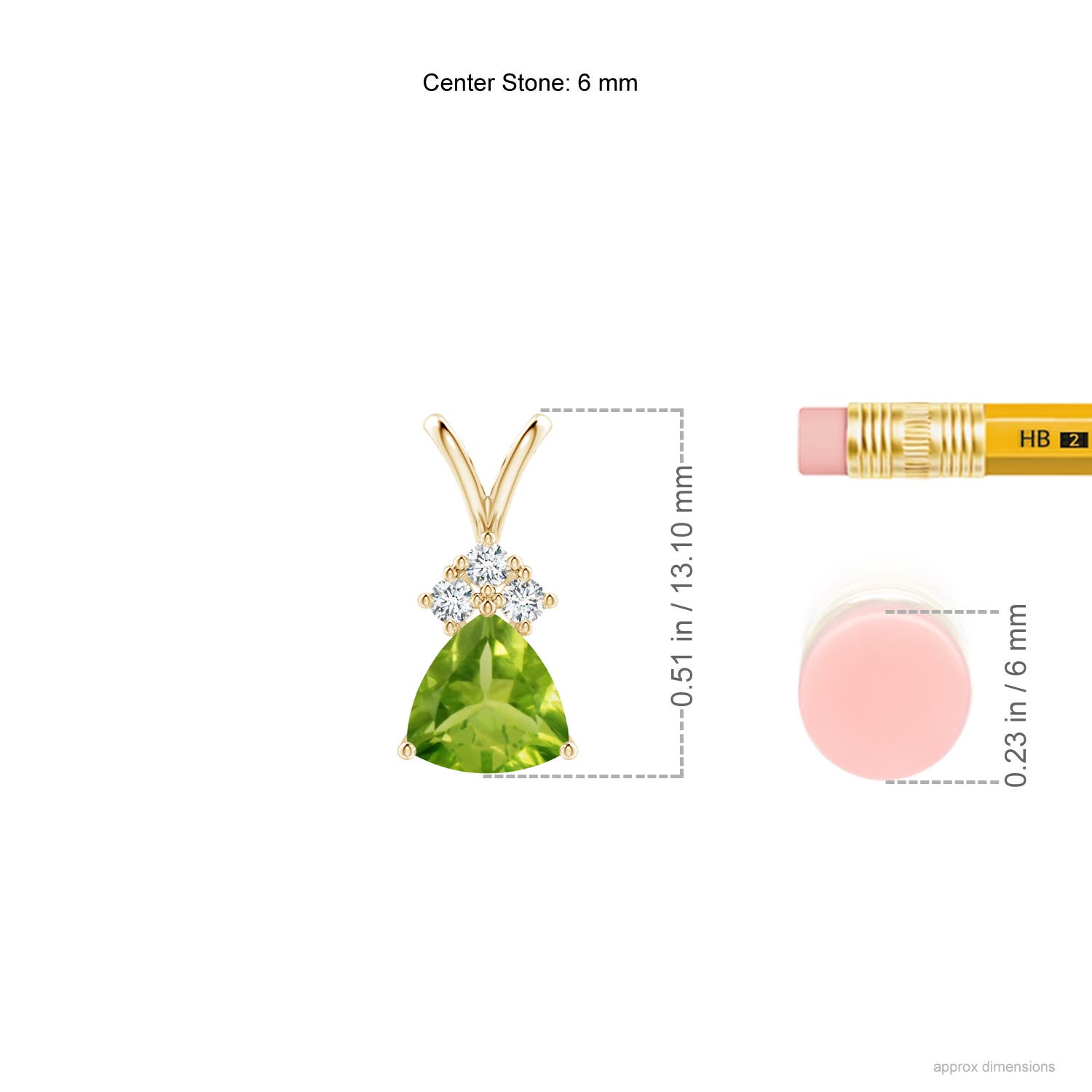 AAA - Peridot / 0.76 CT / 14 KT Yellow Gold