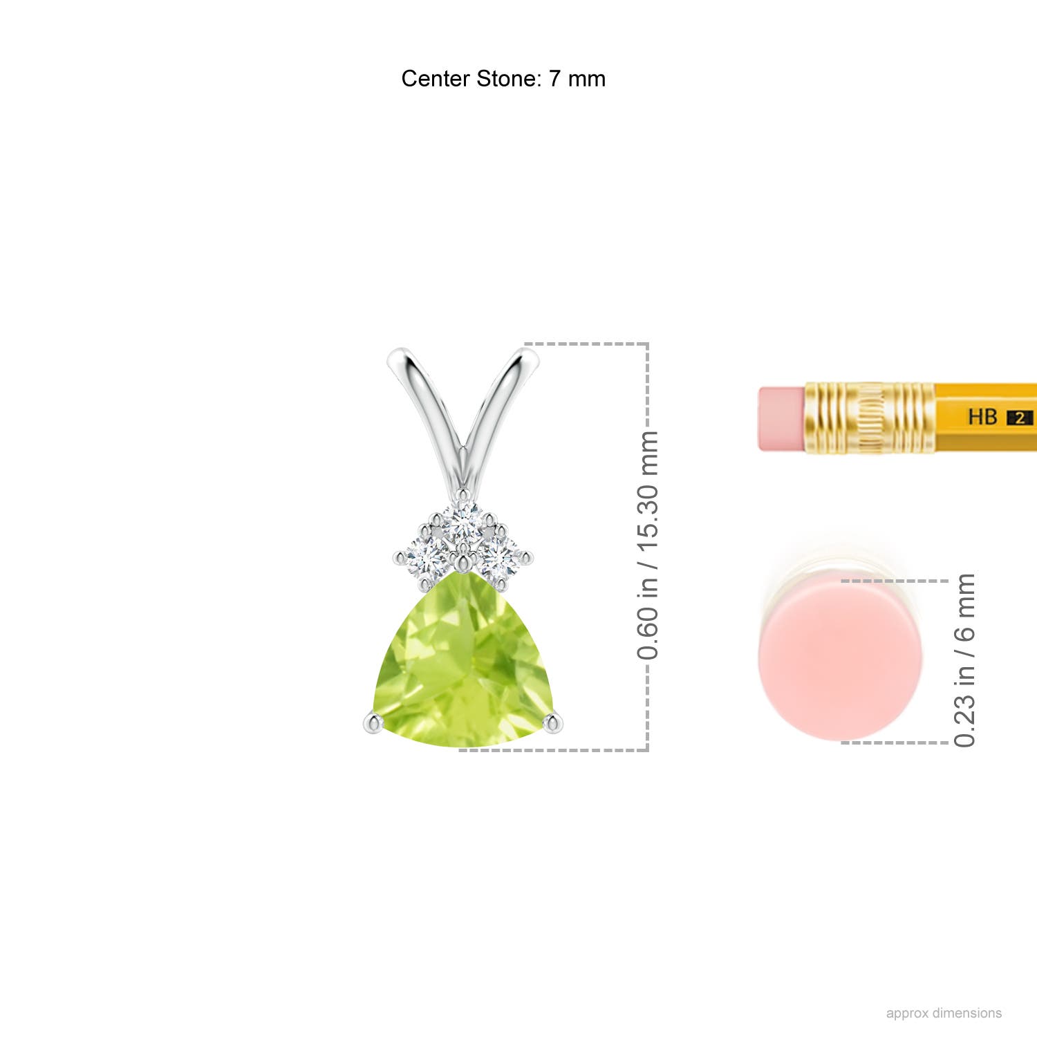 A - Peridot / 1.28 CT / 14 KT White Gold