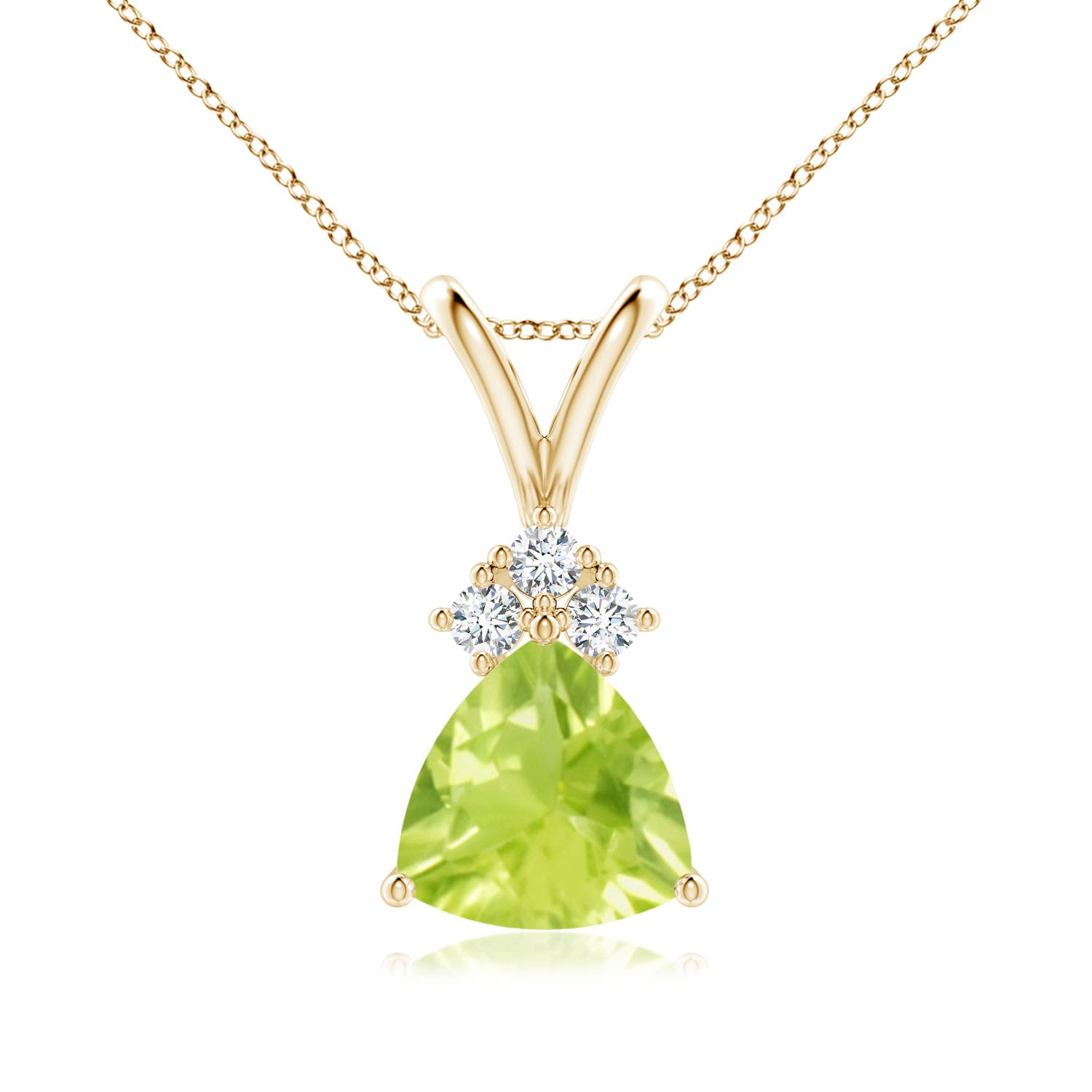 A - Peridot / 1.28 CT / 14 KT Yellow Gold