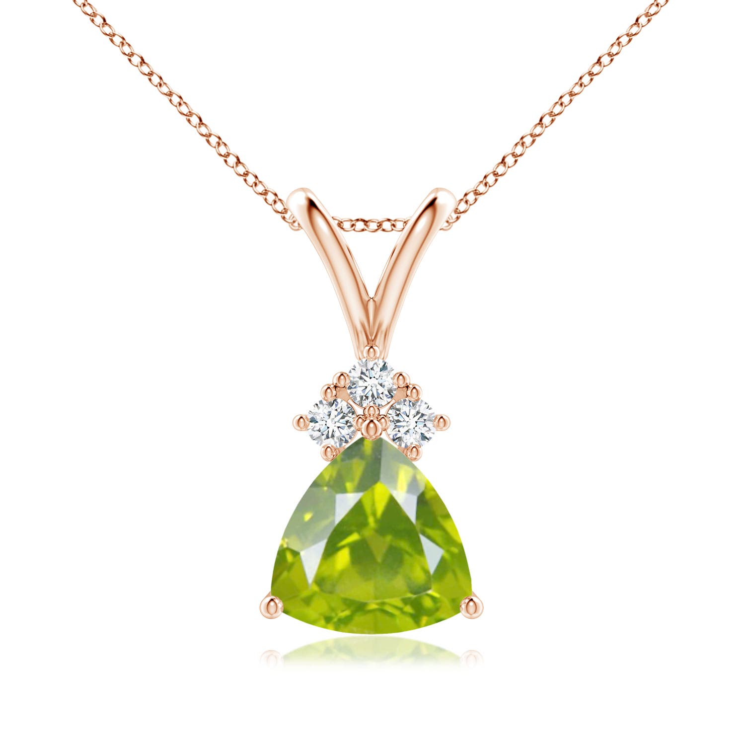 AA - Peridot / 1.28 CT / 14 KT Rose Gold